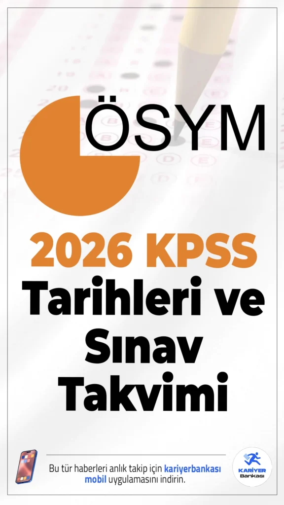 2026 KPSS Tarihleri ve Sınav Takvimi.KPSS sınav takvimi belli oldu. 2026 yılında lisans, ön lisans ve ortaöğretim adayları için KPSS sınav ve başvuru tarihleri ÖSYM tarafından resmen açıklandı.