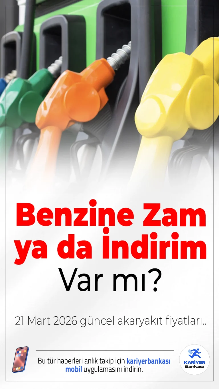 Benzine Zam ya da İndirim Var mı? 21 Mart 2026 Güncel Akaryakıt Fiyatları..Akaryakıt fiyatları 21 Mart itibarıyla sabit seyrederken, büyük şehirlerde benzin, motorin ve LPG fiyatları vatandaşın gündeminde.