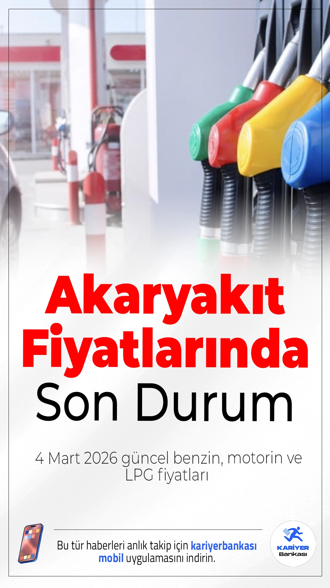 Akaryakıt Fiyatlarında Son Durum: 4 Mart 2026 Güncel Benzin, Motorin ve LPG Fiyatları.Küresel piyasalarda yaşanan hareketlilik, döviz kurundaki değişimler ve vergi düzenlemeleri akaryakıt fiyatları üzerinde etkisini sürdürüyor. Bu nedenle vatandaşlar “Benzin kaç TL oldu?”, “Motorin litre fiyatı ne kadar?”, “LPG fiyatları güncel ne kadar?” gibi soruların yanıtını sık sık araştırıyor.