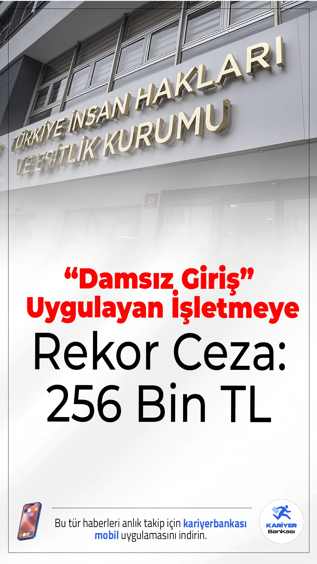“Damsız Giriş” Uygulayan İşletmeye Rekor Ceza: 256 Bin TL.İstanbul’da erkek müşterileri “damsız” gerekçesiyle içeri almayan bir işletmeye, cinsiyet temelinde ayrımcılık yaptığı gerekçesiyle 256 bin 357 lira idari para cezası kesildi.
