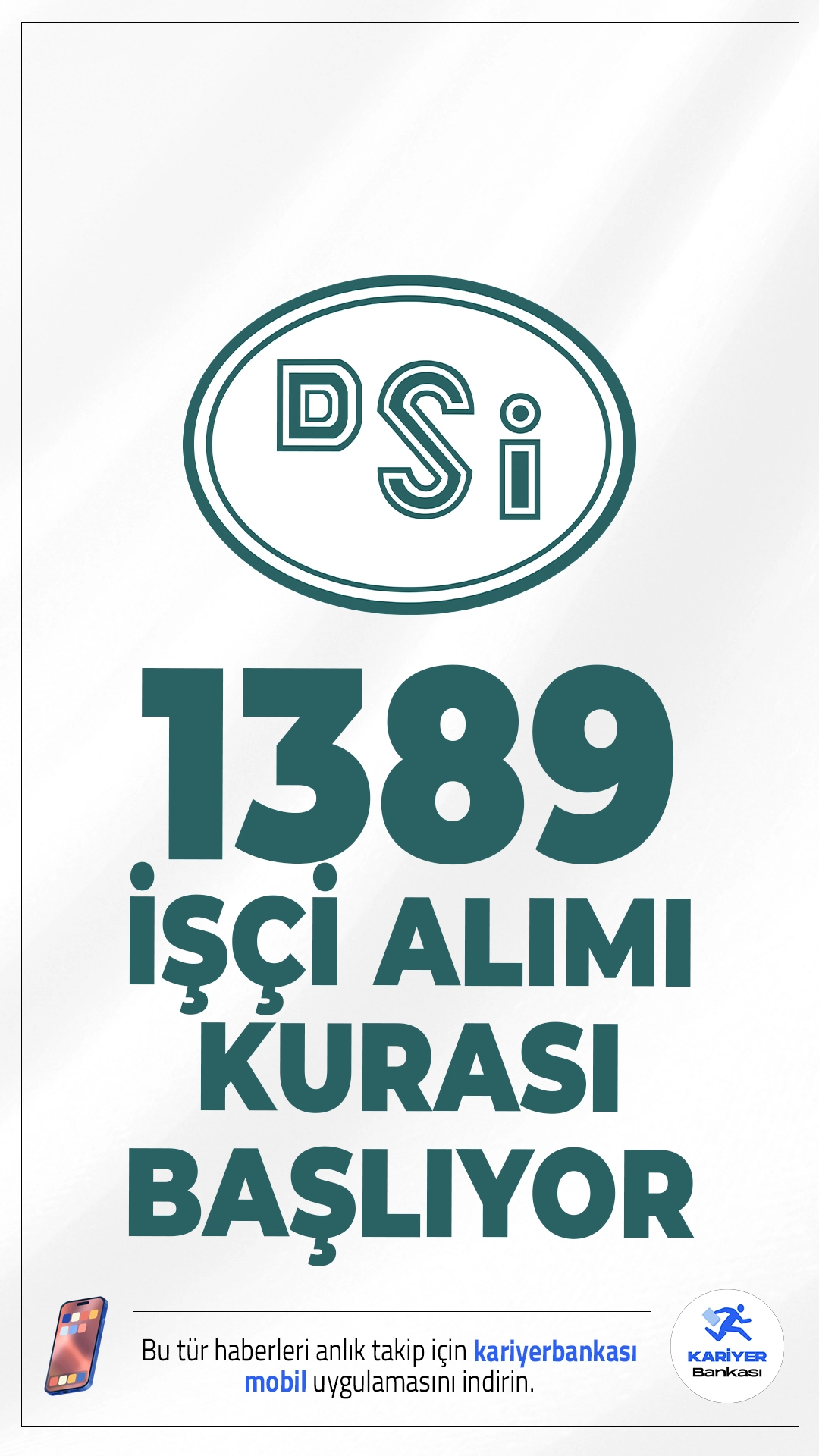 DSİ 1389 İşçi Alımı Kura Çekimi Başlıyor.Devlet Su İşleri (DSİ) Genel Müdürlüğü tarafından yapılan son dakika açıklamasına göre 1389 sürekli işçi alımı kapsamında kura çekimi bu hafta gerçekleştirilecek. İŞKUR üzerinden başvuru yapan adaylar için kritik tarih netleşti.