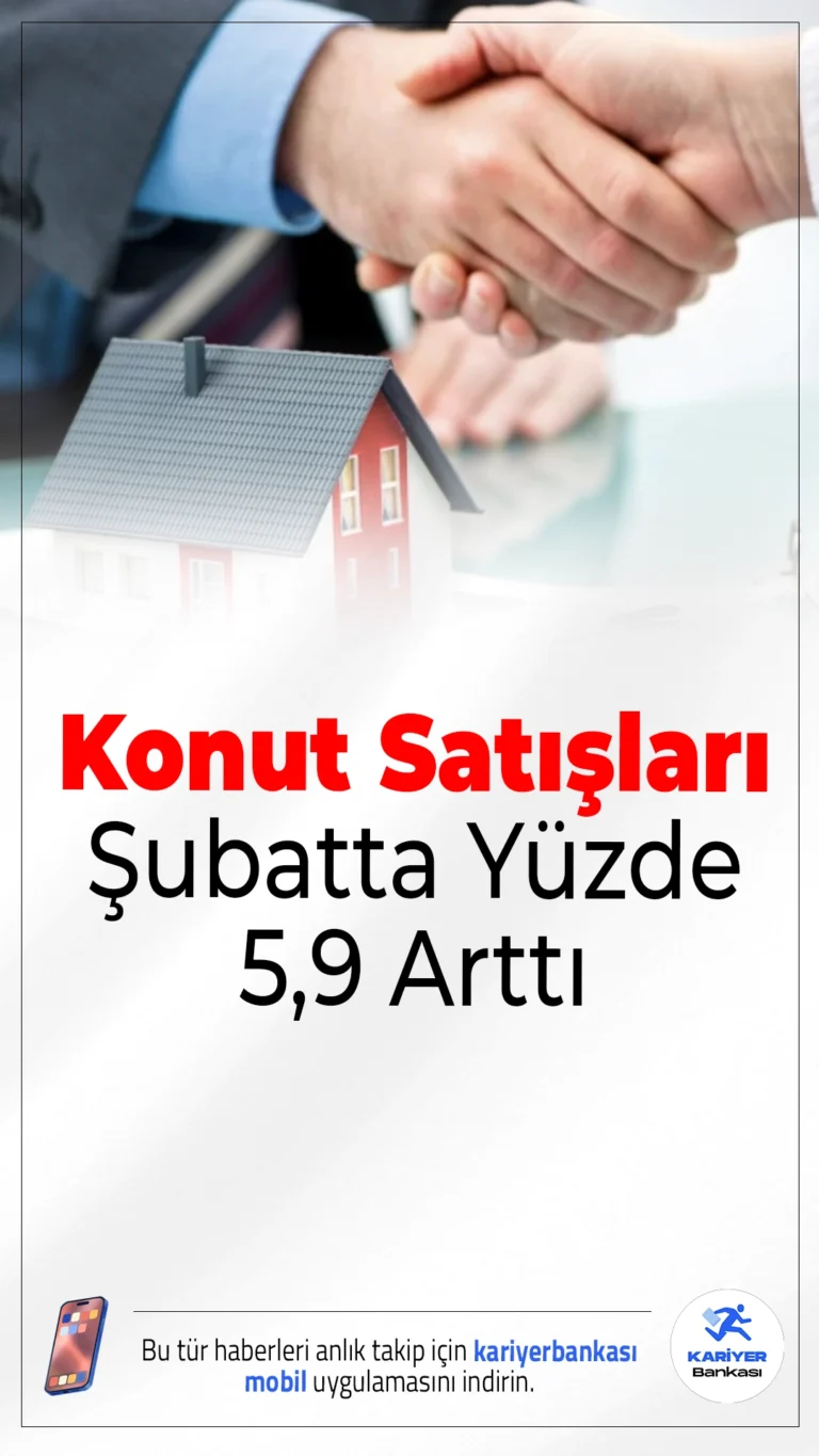 Konut Satışları Şubatta Yüzde 5,9 Arttı.Türkiye genelinde konut satışları şubat ayında geçen yılın aynı ayına göre yüzde 5,9 artarak 124 bin 549’a yükseldi.