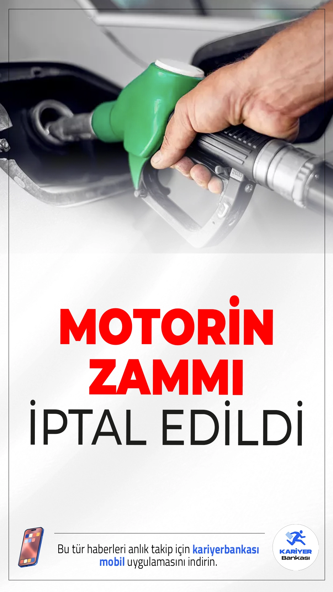 Motorin Zammı İptal Edildi.Sektör kaynakları, motorine bu gece yapılması beklenen 6,69 TL’lik zammın uygulanmayacağını açıkladı.