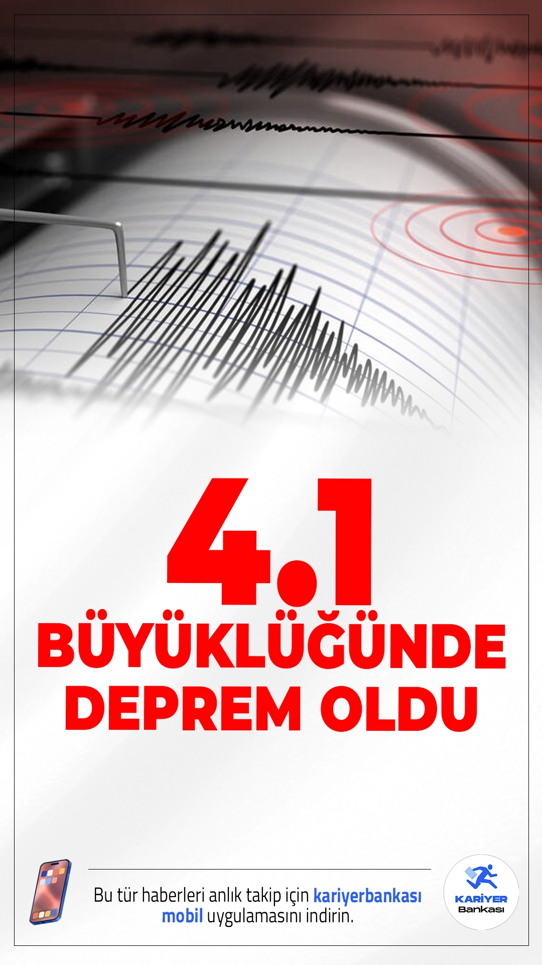 Ankara’da 4.1 Büyüklüğünde Deprem Oldu.Afet ve Acil Durum Yönetimi Başkanlığı (AFAD) verilerine göre Ankara’nın Haymana ilçesinde 4.1 büyüklüğünde deprem meydana geldi.