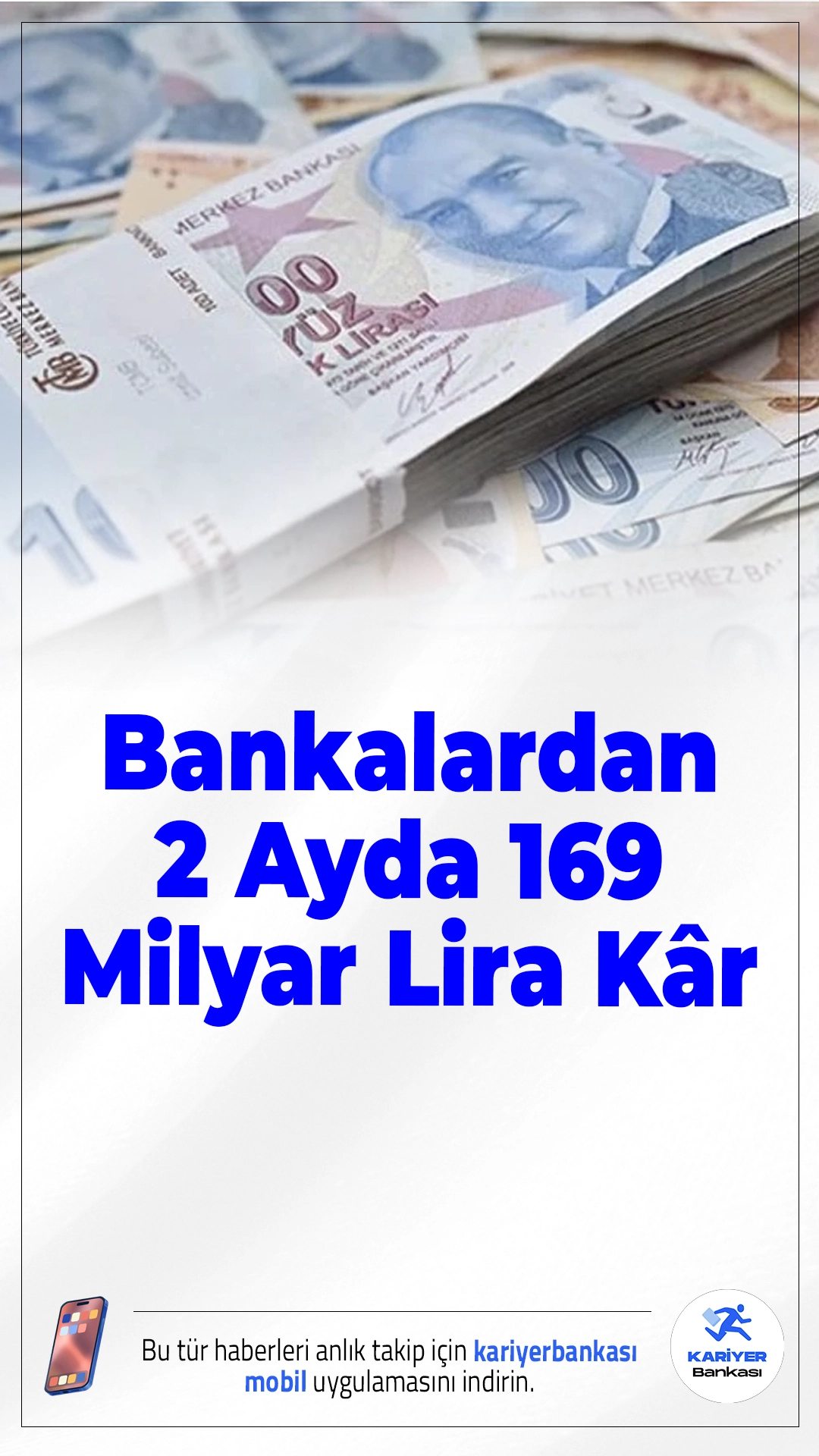Bankalardan 2 Ayda 169 Milyar Lira Kâr.Bankacılık sektörü 2026’nın ilk iki ayında güçlü performans sergiledi. Toplam net kâr 169 milyar lirayı aşarken, sektörün aktif büyüklüğü de artışını sürdürdü.