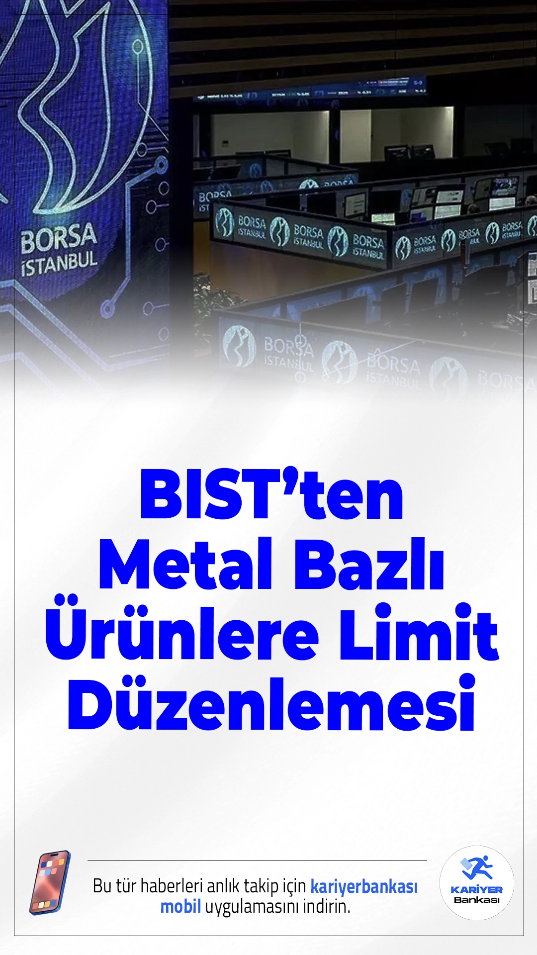 BIST’ten Metal Bazlı Ürünlere Limit Düzenlemesi.Borsa İstanbul, bazı metal bazlı yatırım araçlarında aşağı yönlü fiyat limitlerini artırdı. Yeni düzenleme bugün saat 11.00 itibarıyla devreye alındı.