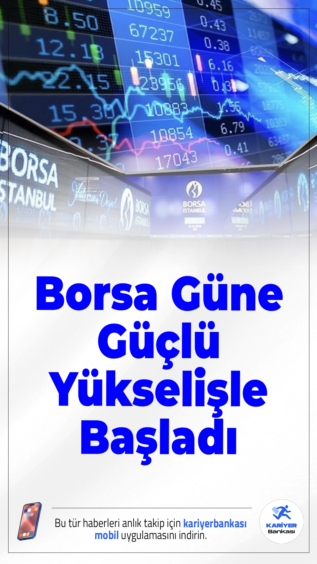Borsa Güne Güçlü Yükselişle Başladı.BIST 100 endeksi güne yüzde 1,96 artışla 12.951 puandan başladı. Bankacılık hisseleri yükselişe öncülük ederken küresel piyasalardaki iyimser hava da piyasaları destekledi.