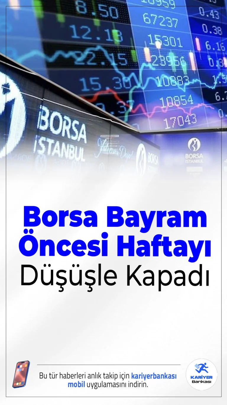 Borsa Bayram Öncesi Haftayı Düşüşle Kapadı.BIST 100 endeksi bayram öncesi son işlem gününde gerilerken, haftalık bazda da kayıp yaşandı.