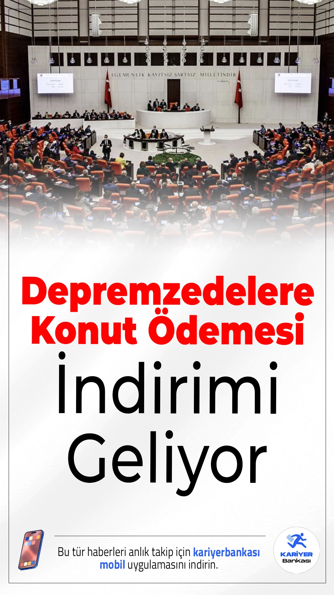 Depremzedelere Konut Ödemesi İndirimi Geliyor.Deprem bölgesindeki hak sahiplerine önemli kolaylık sağlanıyor. Yıl sonuna kadar ödeme yapanlara konutlarda yüzde 74’e varan indirim uygulanacak.