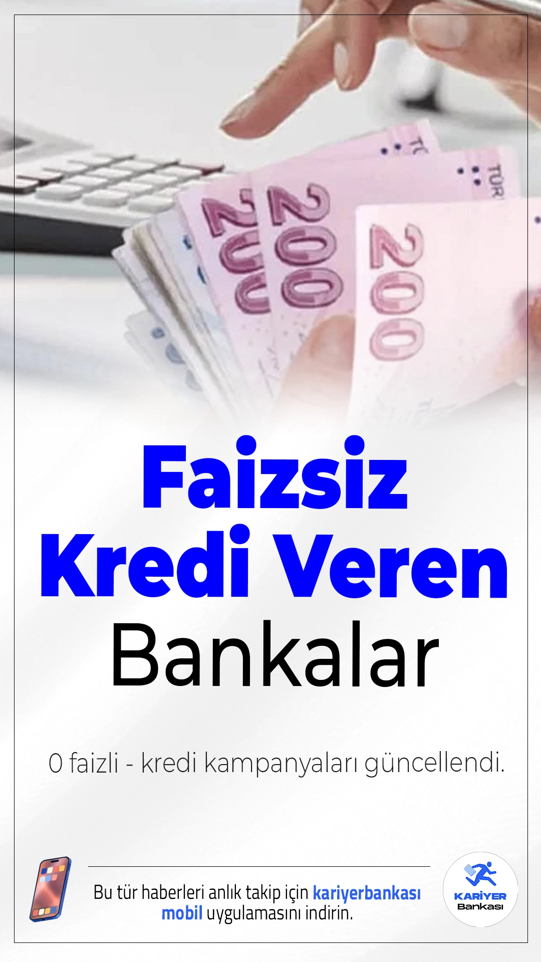 Mart 2026 Faizsiz Kredi Veren Bankalar: 0 Faizli -Kredi Kampanyaları Güncellendi.Bankalar, Mart 2026 itibarıyla faizsiz kredi ve taksitli nakit avans kampanyalarını güncelledi. Bazı bankalarda toplamda 90 bin TL’ye kadar faizsiz finansman imkânı sunulabiliyor.