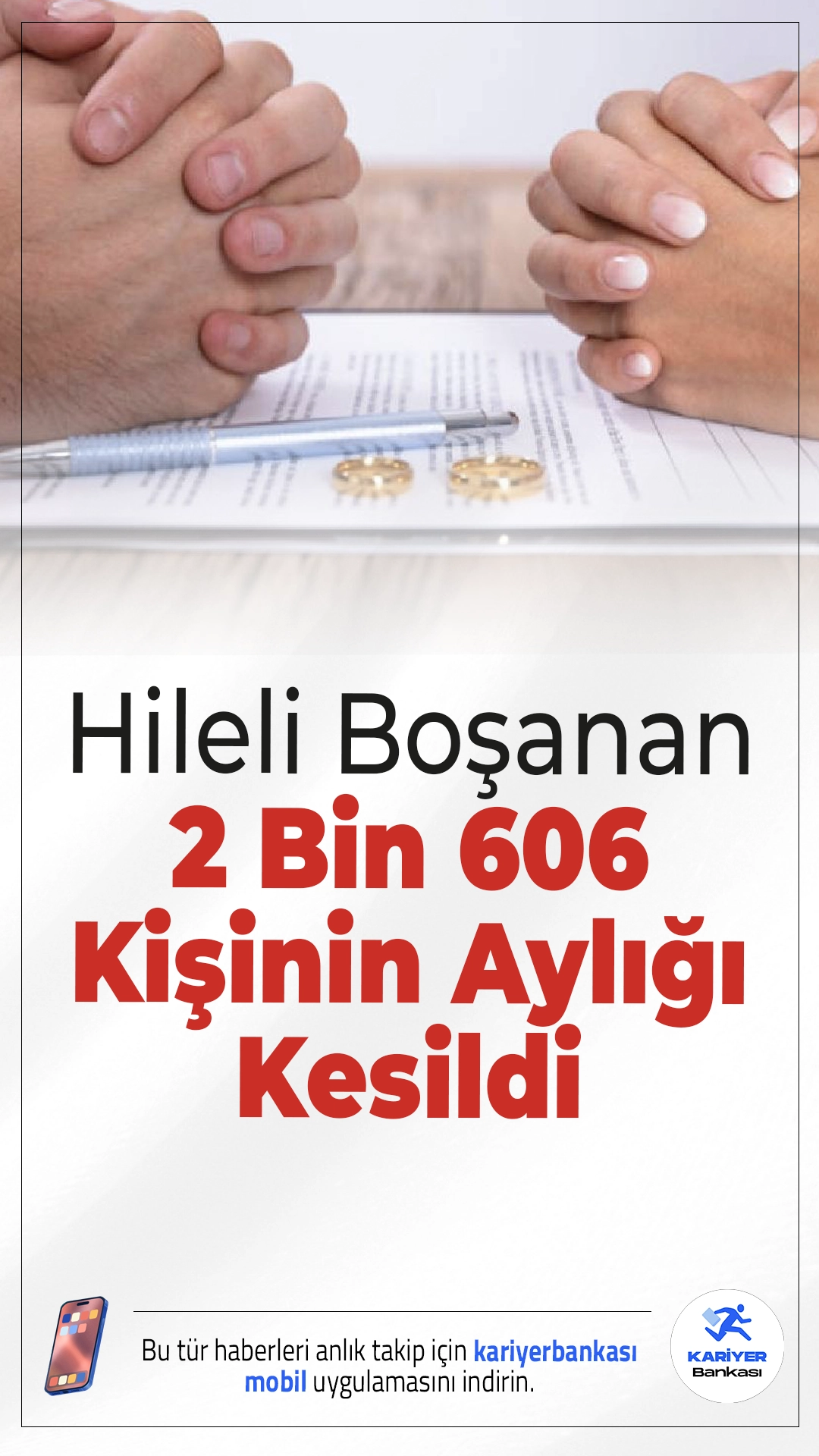 Hileli Boşanan 2 Bin 606 Kişinin Aylığı Kesildi.SGK, yetim maaşı alabilmek için boşanıp eski eşiyle aynı evde yaşamaya devam eden 2 bin 606 kişiyi tespit ederek aylıklarını durdurdu.