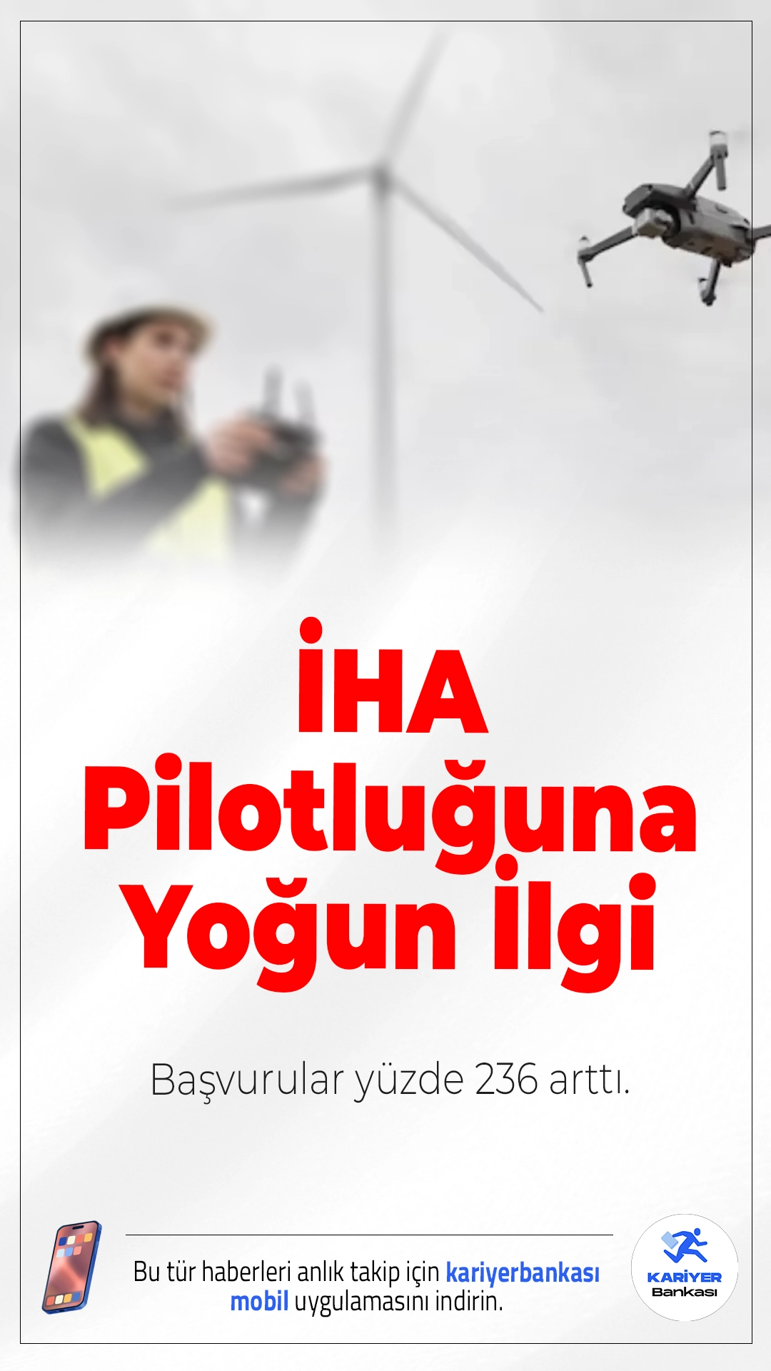 İHA Pilotluğuna Yoğun İlgi: Başvurular Yüzde 236 Arttı.2026’nın ilk aylarında İHA pilotluğu için başvuru sayısı rekor kırdı; yalnızca 3 ayda 54 bini aşkın kişi başvurdu.