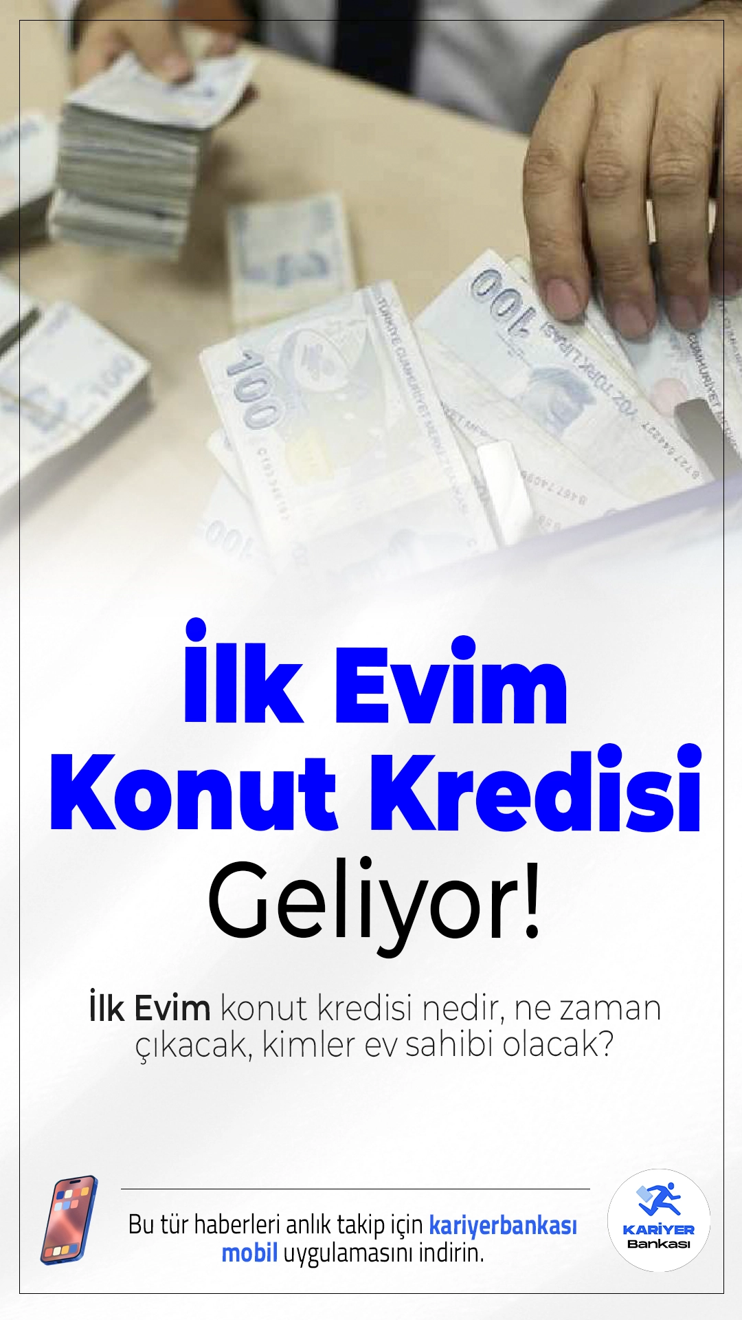 İlk Evim Konut Kredisi Geliyor: Düşük Faizle Ev Sahibi Olma Fırsatı.İlk kez ev alacaklara özel hazırlanan “İlk Evim” kredisi %1,20 faiz ve uzun vadeyle dikkat çekiyor. 1 milyon TL kredi için taksit yaklaşık 13.587 TL olacak.