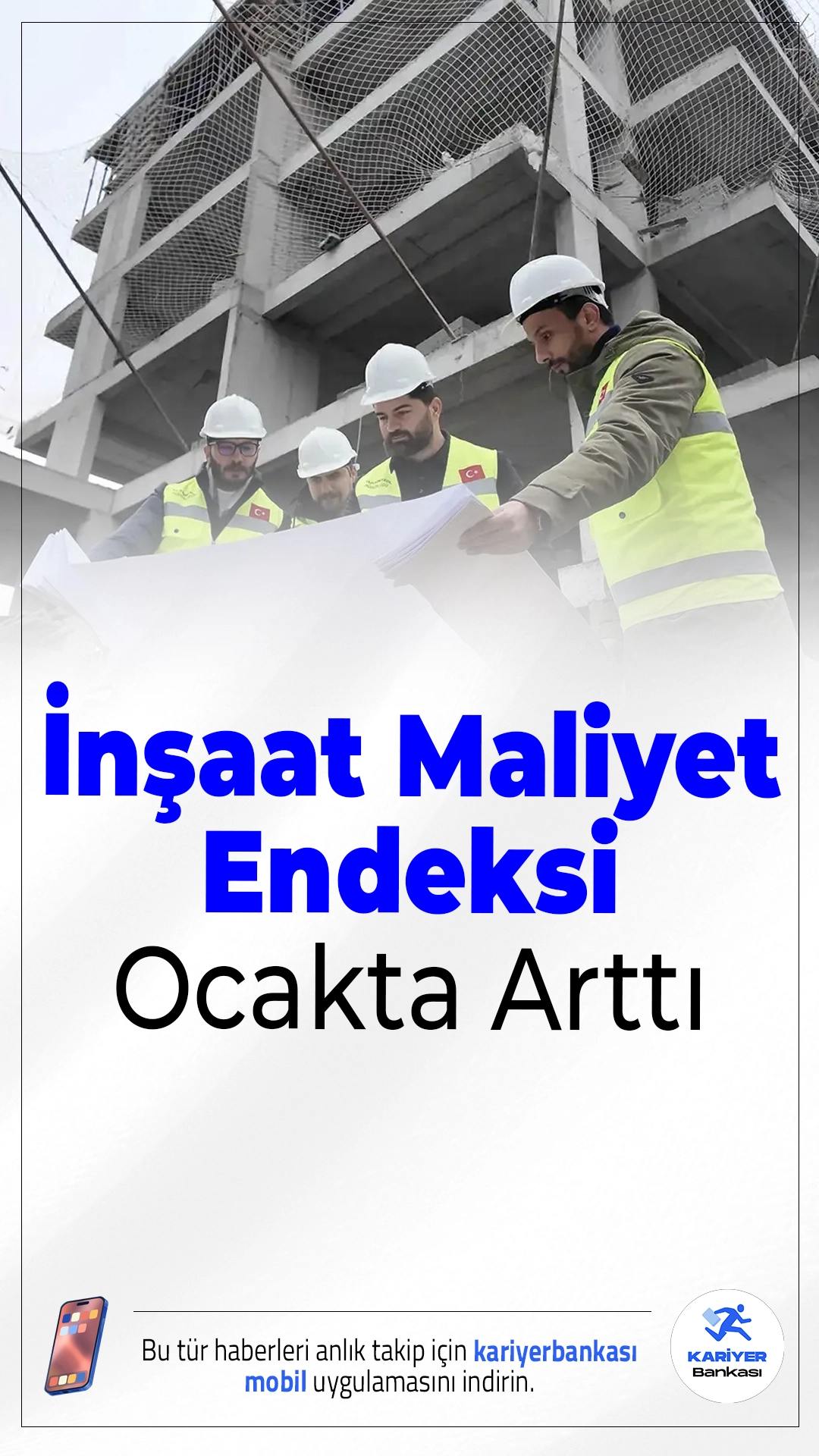 İnşaat Maliyet Endeksi Ocakta Arttı.TÜİK verilerine göre inşaat maliyet endeksi ocak ayında aylık yüzde 9,87, yıllık ise yüzde 25,38 artış gösterdi.