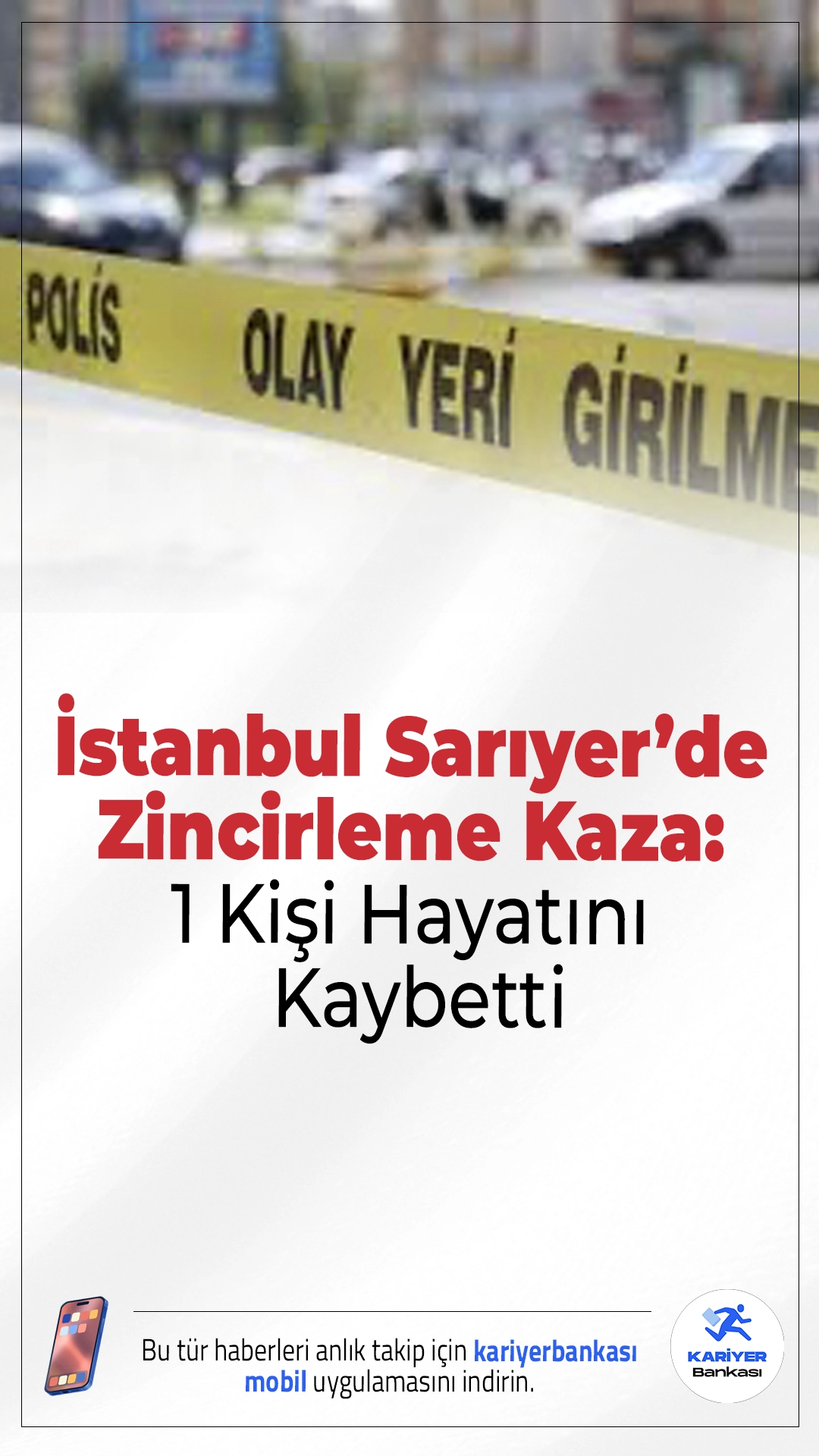 İstanbul Sarıyer’de Zincirleme Kaza: 1 Kişi Hayatını Kaybetti.İstanbul Sarıyer’de taksi, otomobil ve iki minibüsün karıştığı zincirleme kazada 1 kişi yaşamını yitirdi, 4 kişi yaralandı.