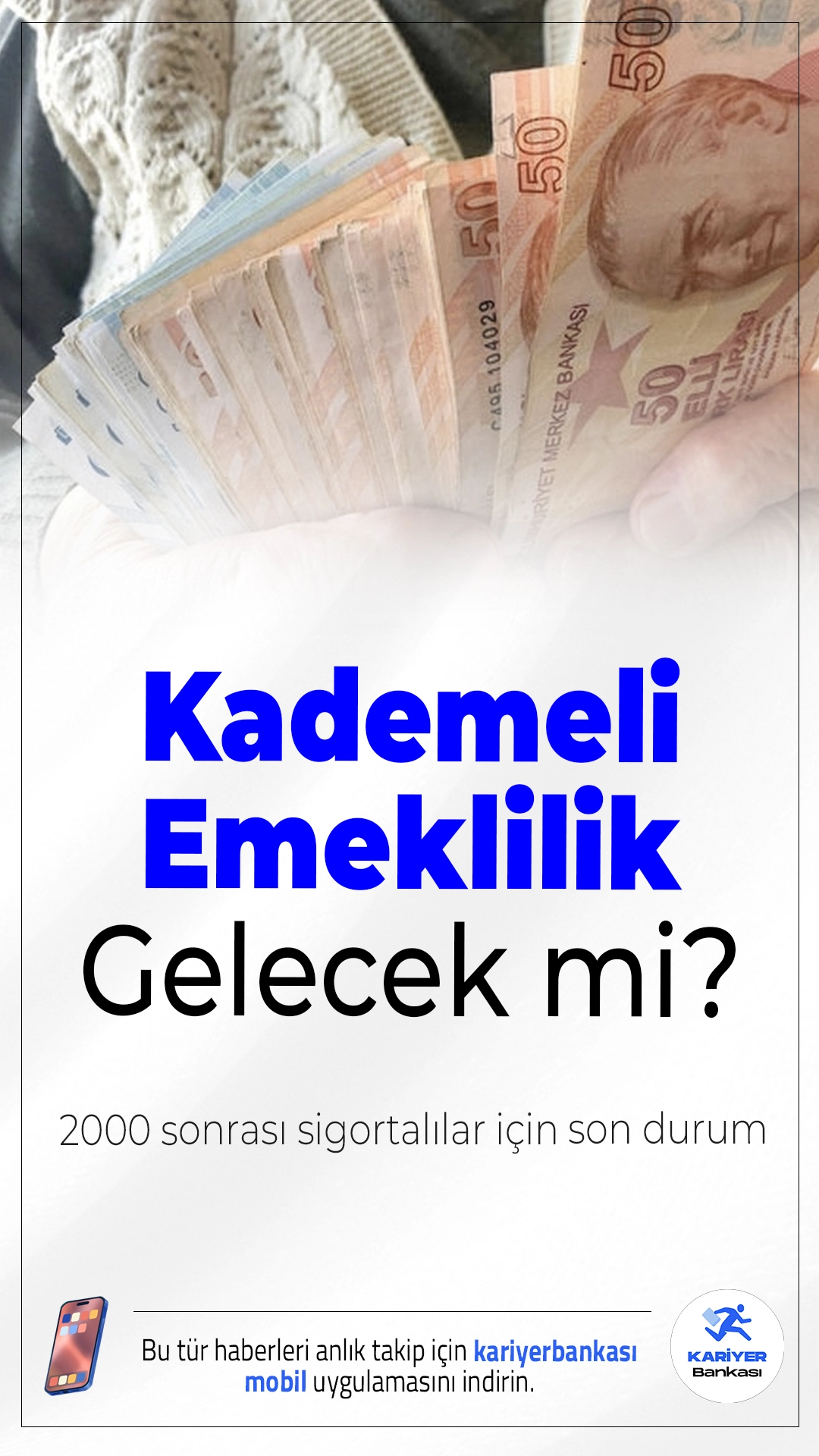 Kademeli Emeklilik Gelecek mi? 2000 Sonrası Sigortalılar İçin Son Durum.2000 sonrası sigorta girişi olan milyonlarca çalışan kademeli emeklilik düzenlemesini bekliyor. Ancak şu an için hükümetten yeni bir düzenleme sinyali gelmiş değil.