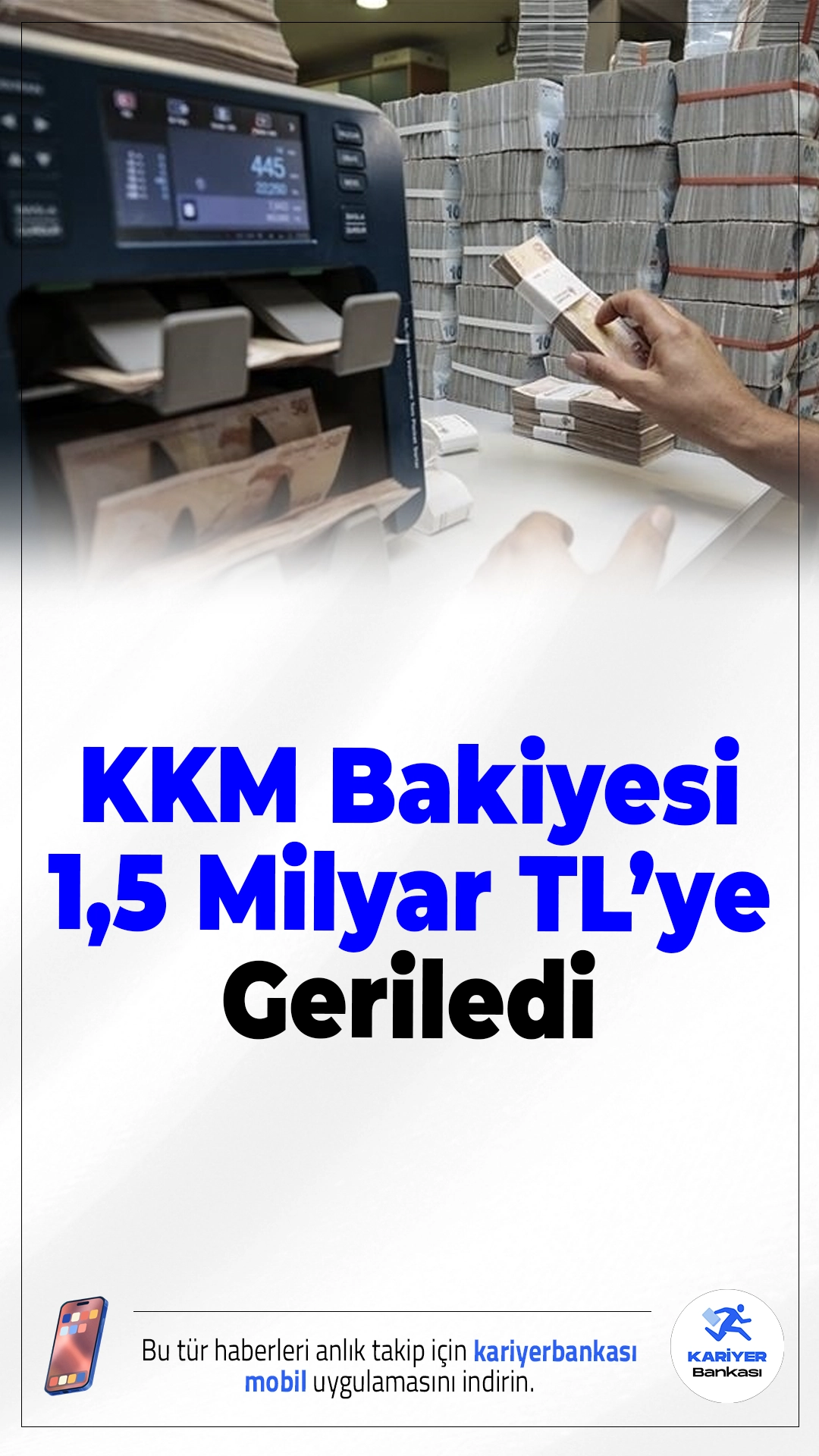 KKM Bakiyesi 1,5 Milyar TL’ye Geriledi.Kur korumalı mevduat hesaplarında düşüş sürüyor. KKM bakiyesi 1,5 milyar TL’ye inerken toplam mevduat içindeki payı yok denecek seviyeye geldi.