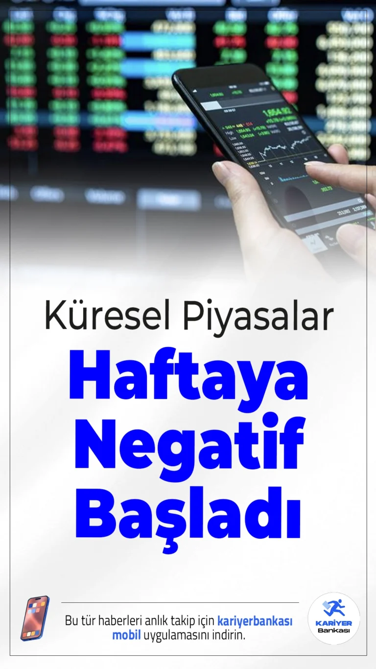 Küresel Piyasalar Haftaya Negatif Başladı.ABD ve İsrail’in İran’a yönelik saldırıları sonrası artan savaş riski, petrol ve altın fiyatlarını yükseltirken küresel borsalarda satış baskısını artırdı.