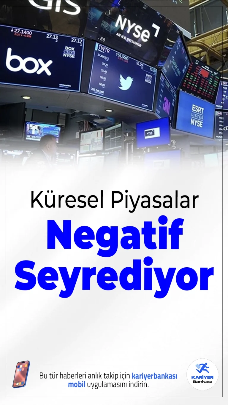 Küresel Piyasalar Negatif Seyrediyor.Orta Doğu’daki çatışmalar ve enerji tedarikine yönelik riskler küresel piyasalarda satış baskısını artırdı. Yatırımcıların odağı jeopolitik gelişmeler ve makroekonomik verilerde.