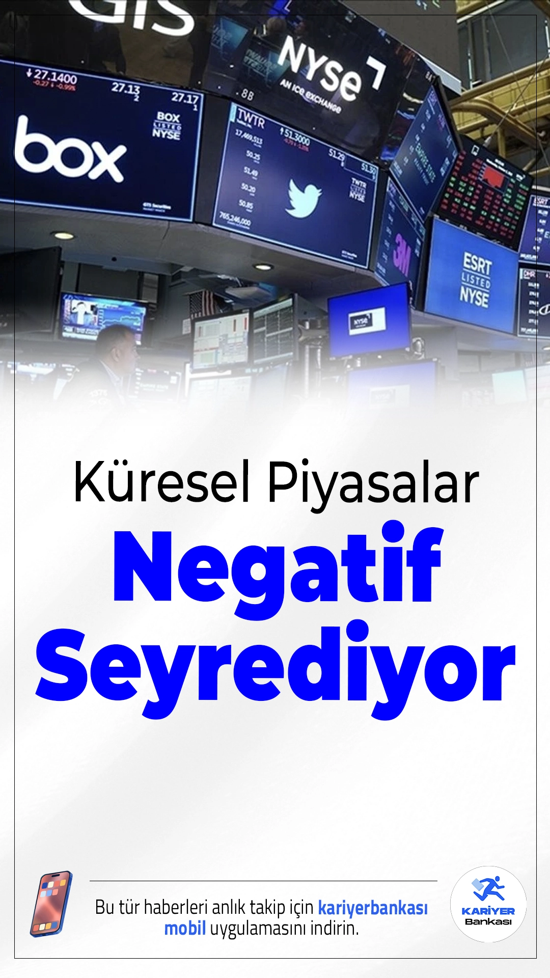 Küresel Piyasalar Negatif Seyrediyor.Orta Doğu’daki çatışmalar ve enerji tedarikine yönelik riskler küresel piyasalarda satış baskısını artırdı. Yatırımcıların odağı jeopolitik gelişmeler ve makroekonomik verilerde.