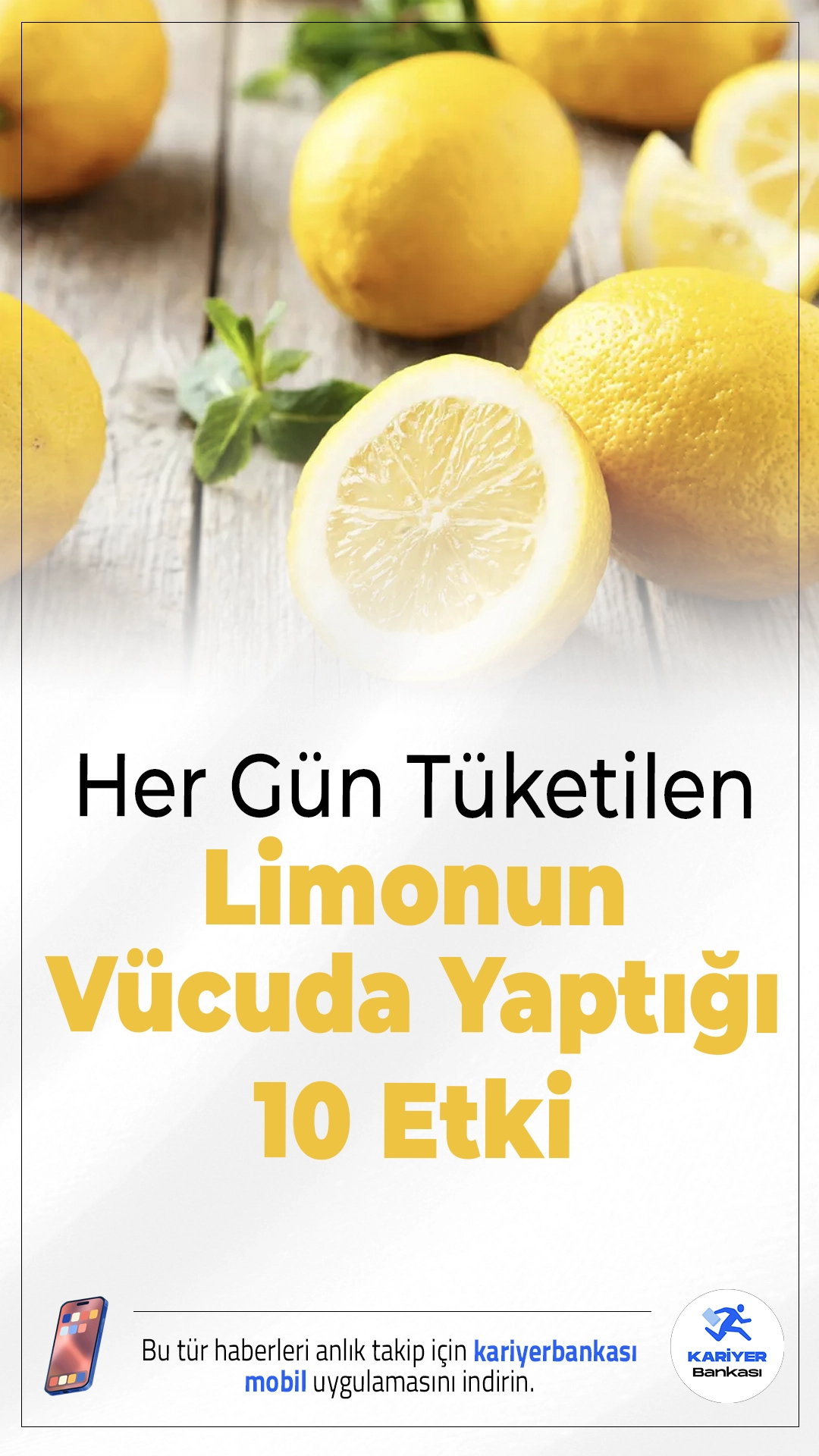 Her Gün Tüketilen Limonun Vücuda Yaptığı 10 Etki.Limon, mutfakların vazgeçilmez besinlerinden biri olmasının yanı sıra sağlık açısından da oldukça güçlü bir doğal destek olarak öne çıkıyor. Uzmanlara göre doğru ve düzenli tüketildiğinde limon; bağışıklık sisteminden sindirime, cilt sağlığından kalp sağlığına kadar birçok alanda olumlu etkiler sağlayabiliyor.