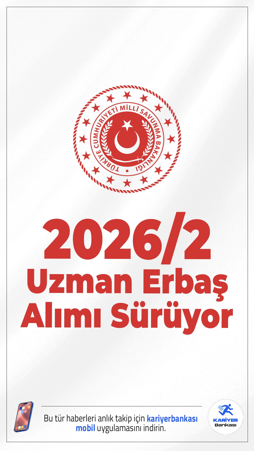MSB 2026/2 Uzman Erbaş Alımı Başvurusu Sürüyor.Milli Savunma Bakanlığı (MSB), 2026/2 Teknik Sınıf Uzman Erbaş Temini için başvuru işlemleri devam ediyor.Başvuru yapacak adayların belirtilen şartları sağlaması gerekmektedir. Adaylar başvurularını belirtilen tarihler arasında çevrim içi olarak gerçekleştirecek.Başvuru şartları ve diğer detaylar bu haberimizde.