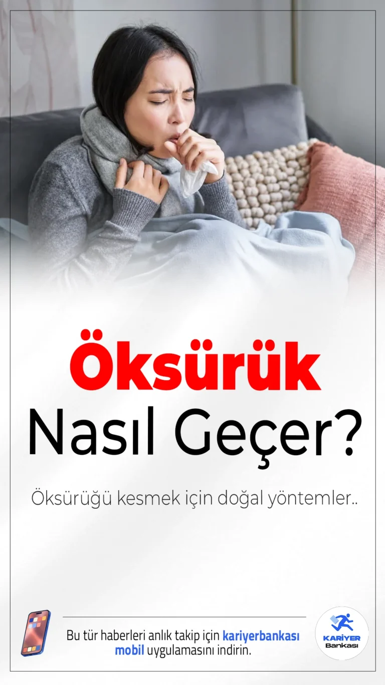 Öksürük Nasıl Geçer? Öksürüğü Kesmek için Doğal Yöntemler.Öksürük, solunum yollarını temizleyen doğal bir refleks olsa da uzun sürdüğünde günlük yaşamı zorlaştırabilir. Doğru yöntemlerle hafifletmek mümkün olsa da şiddetli ve uzun süreli öksürüklerde mutlaka uzman görüşü alınması gerekir.