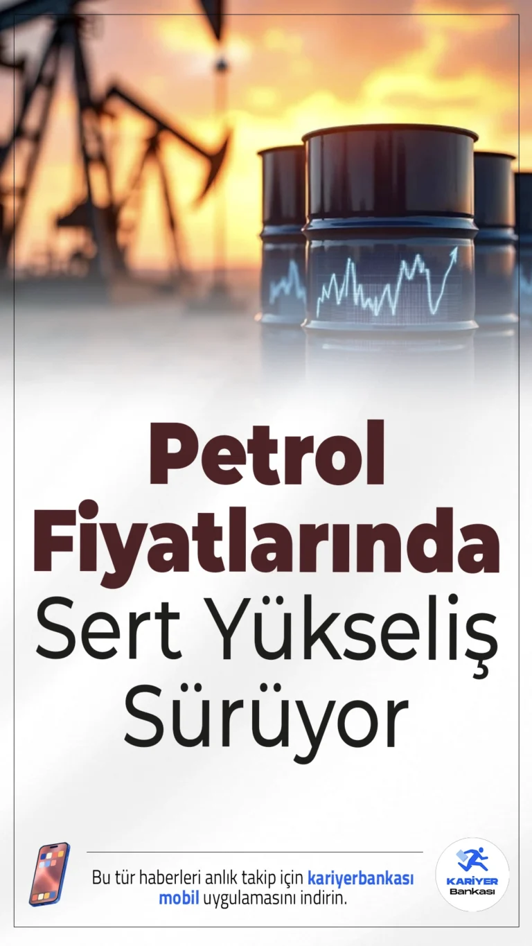 Petrol Fiyatlarında Sert Yükseliş Sürüyor.Brent petrol haftanın ilk işlem gününde yüzde 6,8 yükselerek 77,96 dolara çıktı. Orta Doğu’daki çatışma riski fiyatları yukarı taşıdı.