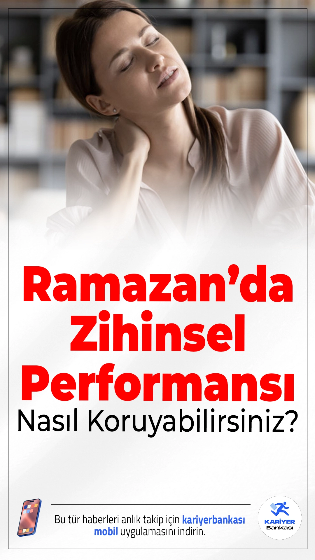 Ramazan’da Zihinsel Performansı Nasıl Koruyabilirsiniz? Gün Boyu Dinç Kalmanın İpuçları.Oruç tutarken dikkat dağınıklığını önlemek mümkün. Doğru beslenme, düzenli uyku ve yeterli su tüketimi zihinsel performansı destekler.