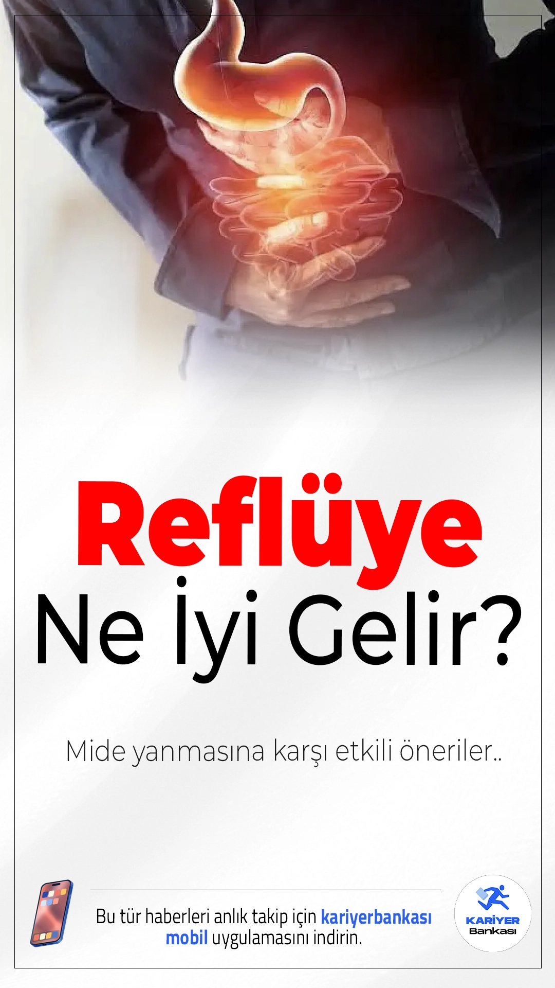 Reflüye Ne İyi Gelir? Mide Yanmasına Karşı Etkili Öneriler.Mide yanması, göğüste yanma hissi ve ağıza acı su gelmesi gibi şikayetlerle kendini gösteren reflü, doğru beslenme ve yaşam tarzı değişiklikleriyle kontrol altına alınabiliyor.