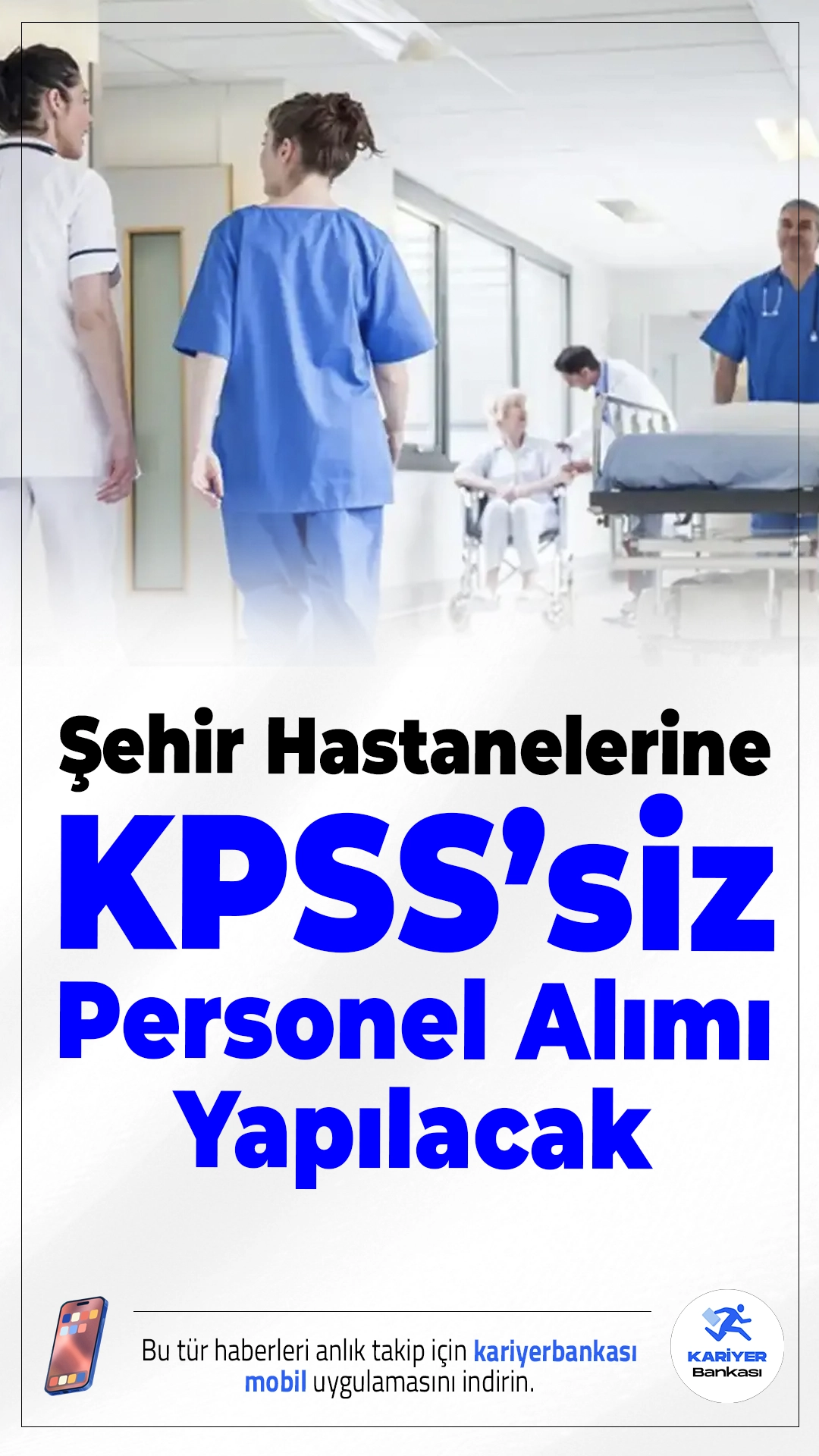 Şehir Hastanelerine KPSS’siz Personel Alımı Yapılacak.İŞKUR üzerinden yayımlanan son duyurulara göre, Türkiye genelinde faaliyet gösteren şehir hastanelerine KPSS şartı aranmadan çok sayıda personel ve işçi alımı yapılacak. Farklı illerde bulunan şehir hastanelerinde görevlendirilmek üzere gerçekleştirilecek alımların, yüklenici firmalar aracılığıyla yapılacağı belirtildi. Bu nedenle alınacak personeller kamu işçisi statüsünde değil, firma bünyesinde çalışan personel olarak istihdam edilecek.