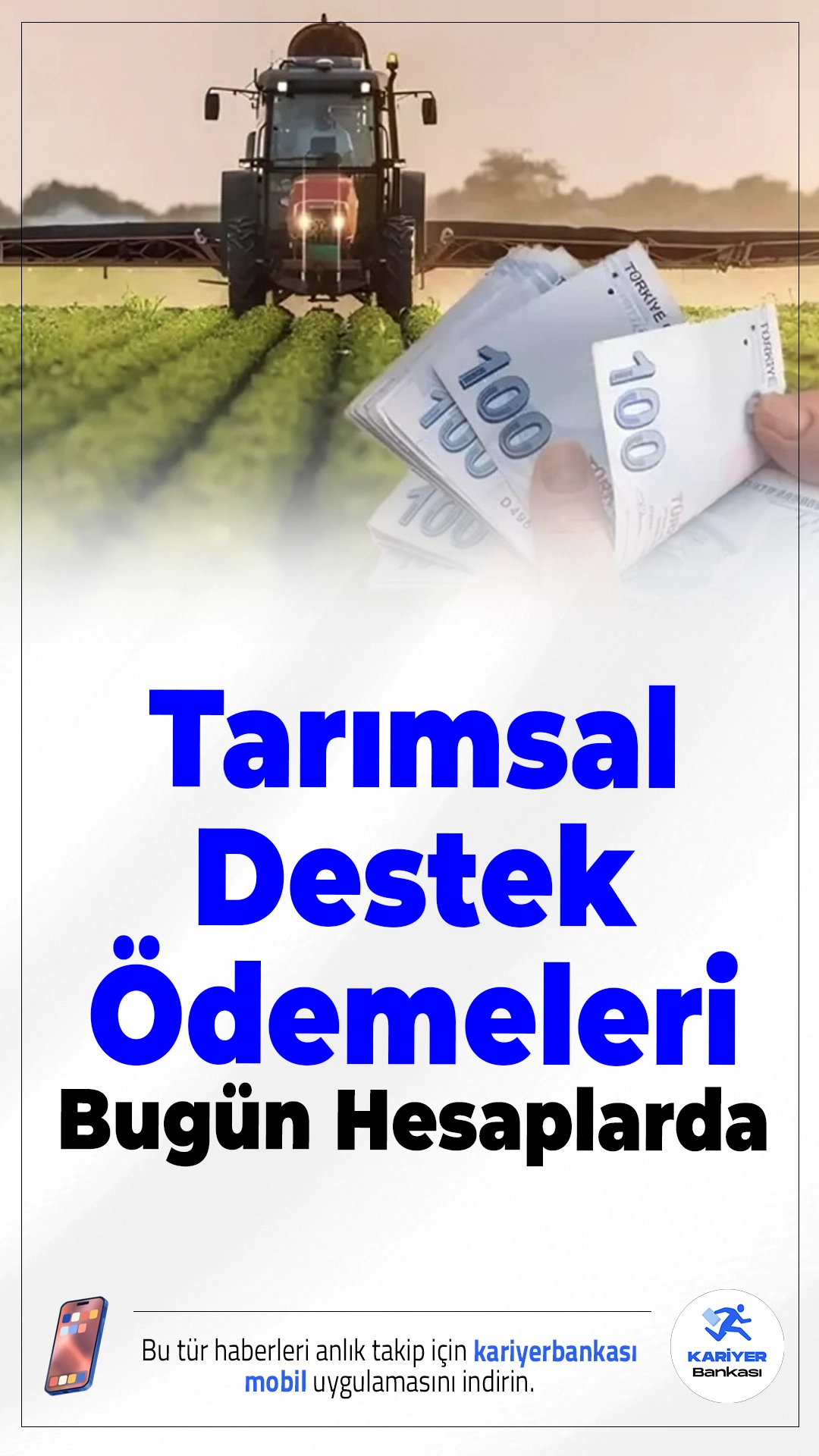 Tarımsal Destek Ödemeleri Bugün Hesaplara Yatırılıyor.Tarım ve Orman Bakanı İbrahim Yumaklı, toplam 10 milyar 688 milyon liralık tarımsal destek ödemesinin bugün çiftçilerin hesaplarına aktarılacağını açıkladı.