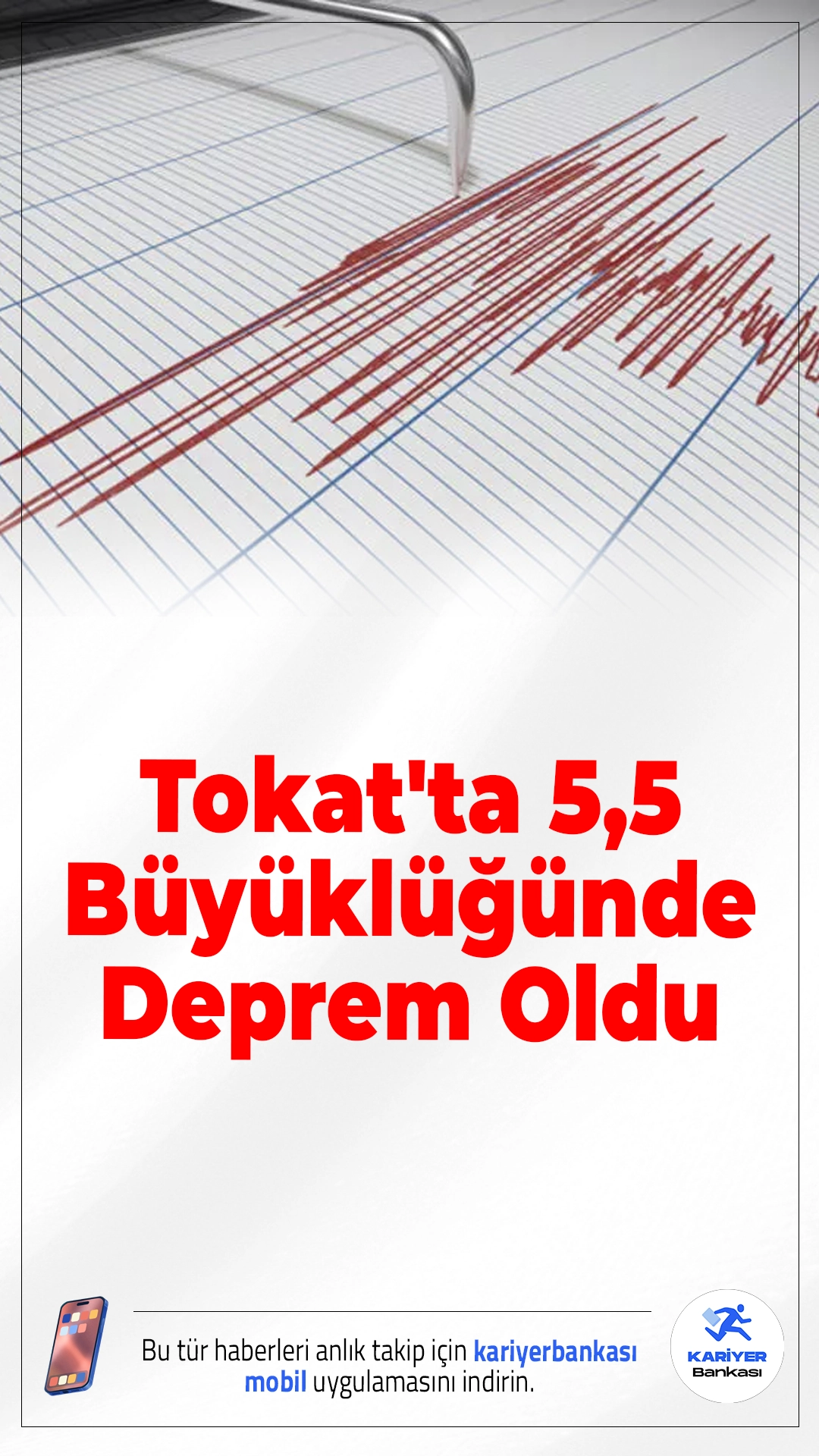 Tokat’ta 5,5 Büyüklüğünde Deprem Oldu.Tokat’ın Niksar ilçesinde meydana gelen 5,5 büyüklüğündeki deprem Samsun, Amasya, Ordu ve Sivas’ta hissedildi. İlk belirlemelere göre olumsuz bir durum bulunmadığı bildirildi.