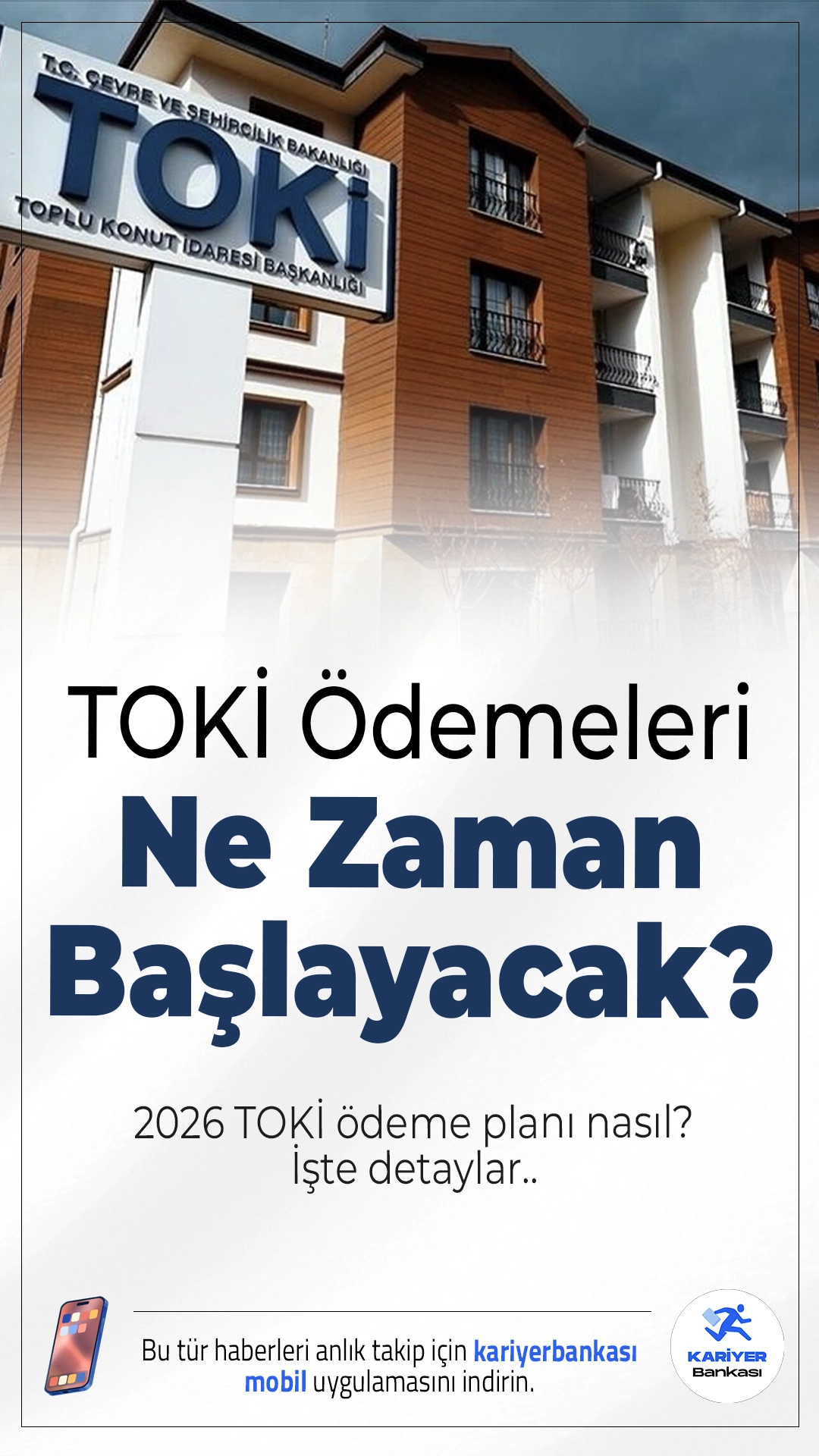TOKİ Ödemeleri Ne Zaman Başlayacak? 2026 TOKİ Ödeme Planı Nasıl?TOKİ 500 Bin Sosyal Konut Projesi kapsamında konut kazananlar için ödeme takvimi merak ediliyor. Peşinat ve taksit detayları netleşmeye başladı.