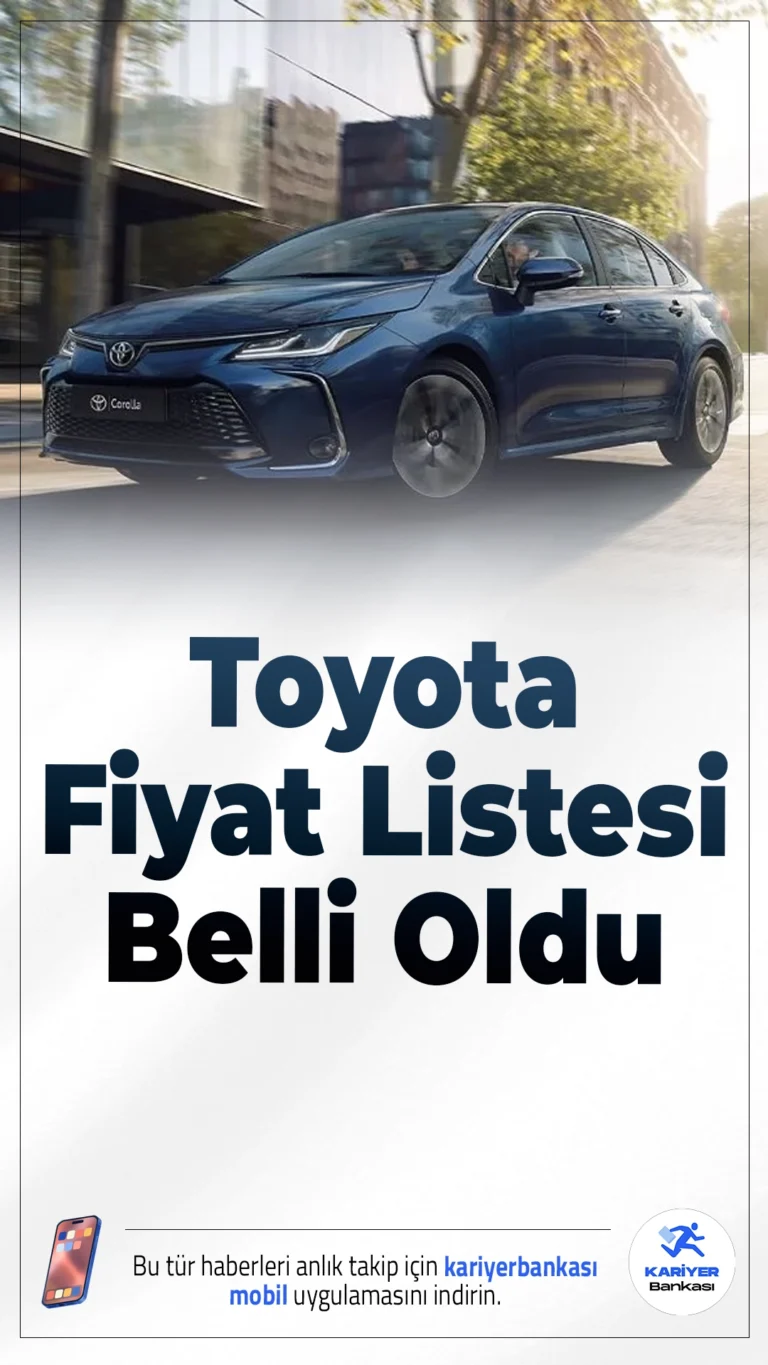 Toyota Mart 2026 Fiyat Listesi Açıklandı.Toyota, mart ayı itibarıyla Türkiye’deki birçok modelinin fiyatını güncelledi. Corolla, C-HR ve Yaris serilerinde dikkat çeken artışlar yaşandı.