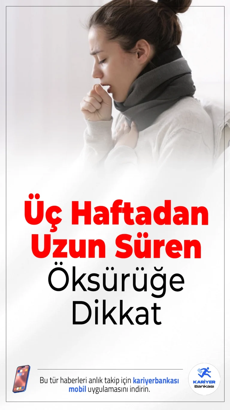 Üç Haftadan Uzun Süren Öksürüğe Dikkat: Tüberküloz Uyarısı.Uzmanlar, üç haftayı aşan öksürüğün ciddi hastalıkların habercisi olabileceğini belirterek erken tanının hayati önem taşıdığını vurguluyor.