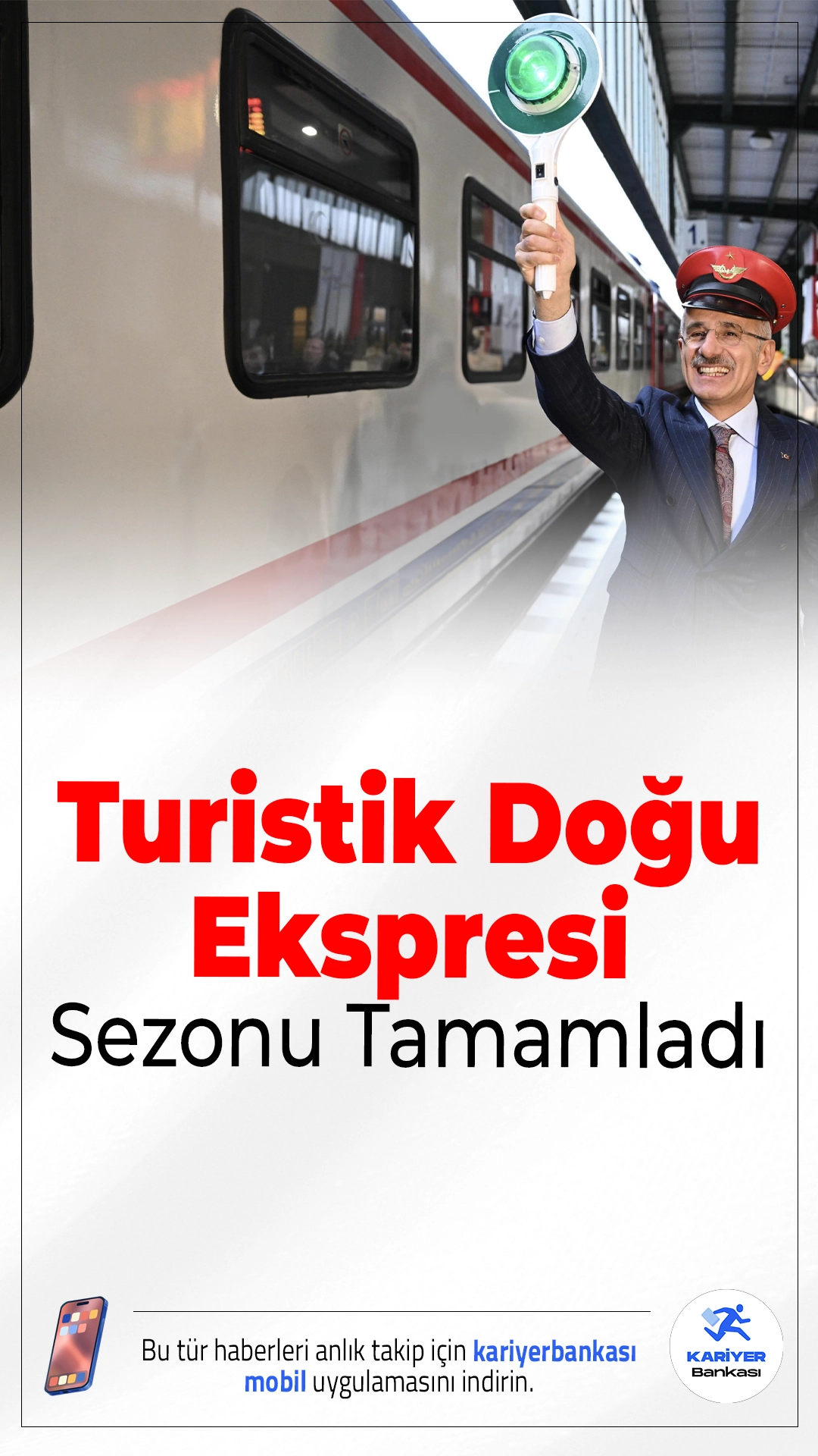 Turistik Doğu Ekspresi Sezonu Tamamladı.Ankara–Kars hattında sefer yapan Turistik Doğu Ekspresi, 2025-2026 kış sezonunu tamamladı. Bu sezon trenle yolculuk deneyimi yaşayan yolcu sayısı 10 bin 166’ya ulaştı.