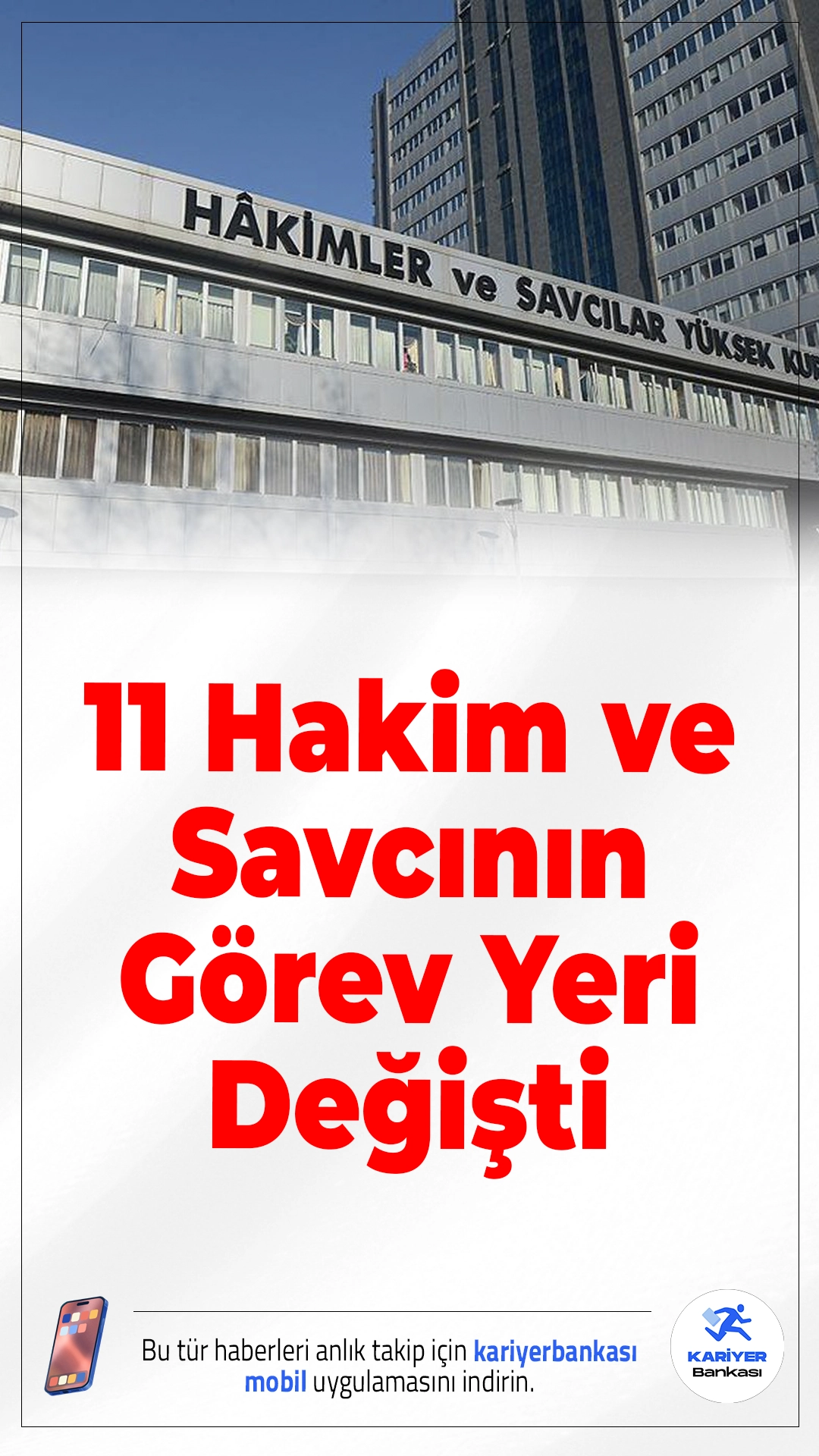 11 Hakim ve Savcının Görev Yeri Değişti.Hakimler ve Savcılar Kurulu’nun yeni kararnamesiyle 11 hakim ve savcının görev yeri değiştirildi.