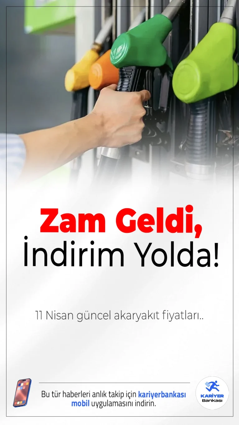 Motorine Zam Geldi, İndirim Yolda! 11 Nisan Güncel Akaryakıt Fiyatları..Motorine 4,14 TL zam yapılırken, 14 Nisan’dan itibaren 4,35 TL indirim bekleniyor; benzin fiyatları ise yüksek seyrini sürdürüyor.
