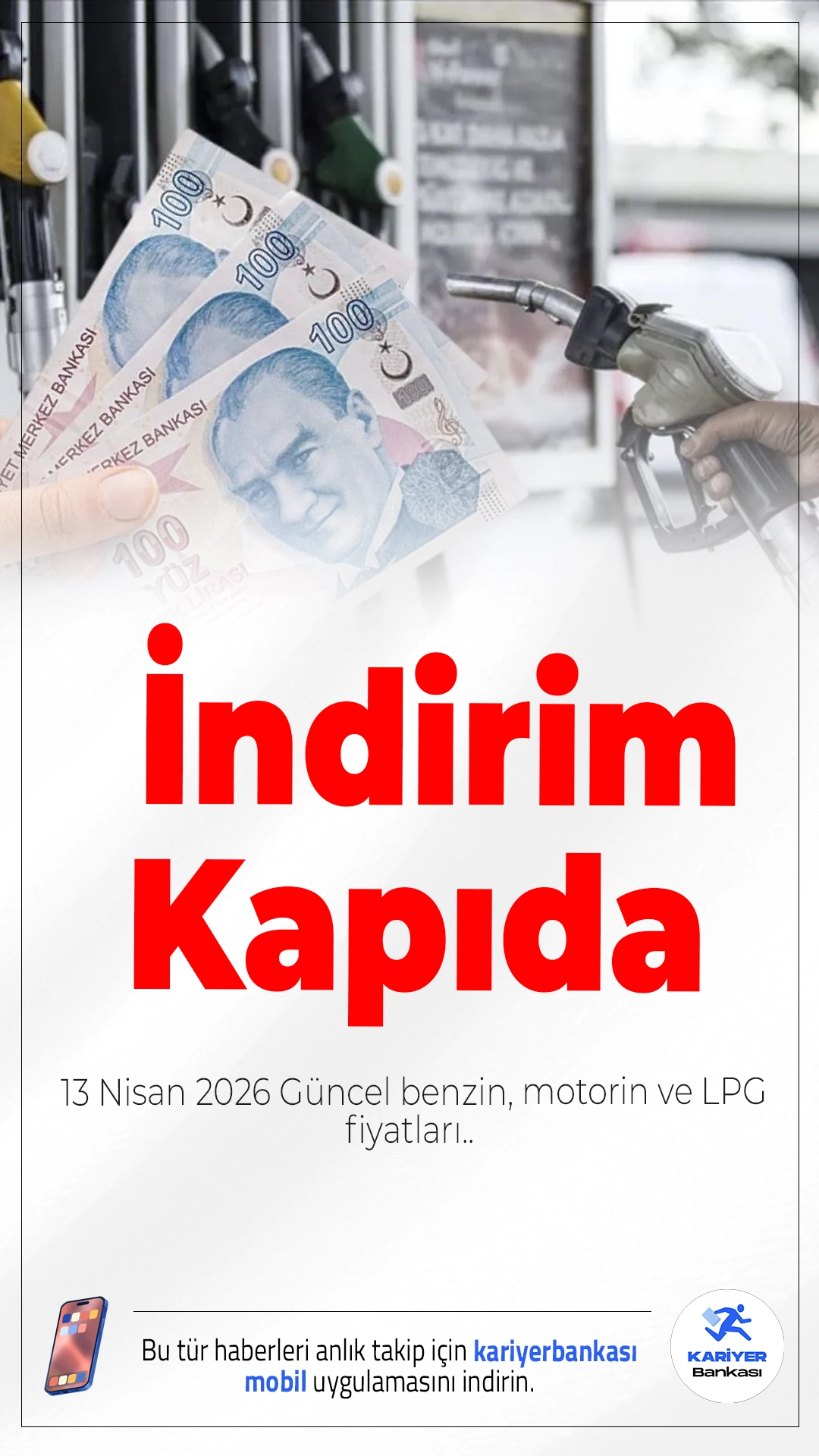 Akaryakıta İndirim Kapıda: 13 Nisan 2026 Güncel Benzin, Motorin ve LPG Fiyatları.Motorinde 4,35 TL indirim beklenirken, 13 Nisan itibarıyla akaryakıt fiyatları açıklandı.
