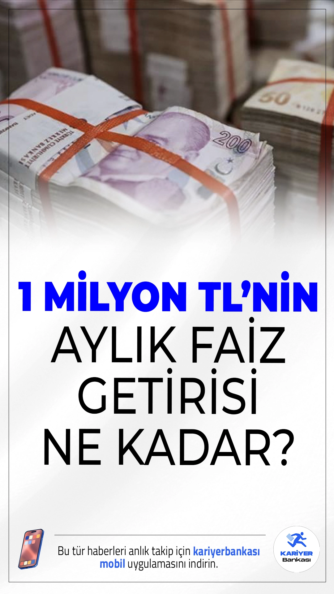 1 Milyon TL’nin Aylık Getirisi Ne Kadar Oldu?İşte Detaylar...Artan faiz oranlarıyla birlikte 1 milyon TL’nin aylık getirisi 32 bin TL seviyesine kadar yükseldi, bankalar arasındaki fark dikkat çekiyor.