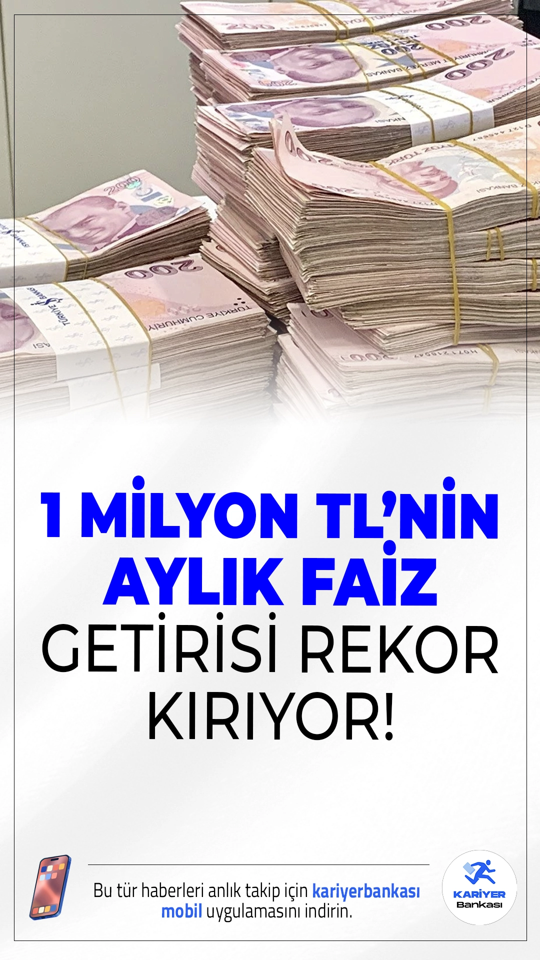 1 Milyon TL’nin Aylık Getirisi Ne Kadar? İşte Detaylar....Mevduat faizlerinde sınırlı düşüş başladı; 1 milyon TL’nin aylık getirisi 31 bin TL seviyesinde hesaplandı.