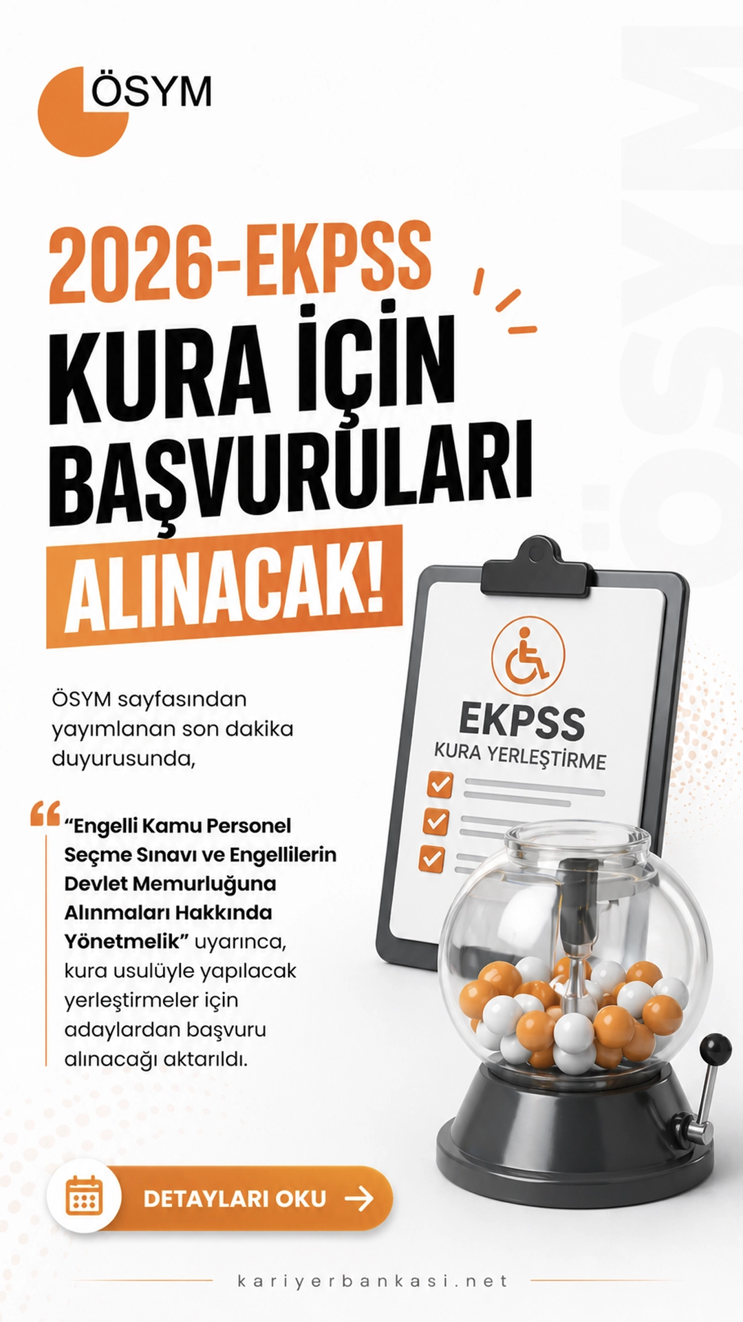 2026-EKPSS Kura için Başvuruları Alınacak