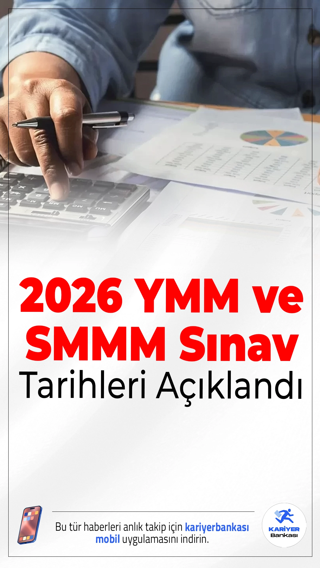 2026 YMM ve SMMM Sınav Tarihleri Açıklandı.Türkiye Serbest Muhasebeci Mali Müşavirler ve Yeminli Mali Müşavirler Odaları Birliği (TÜRMOB) tarafından yapılan açıklamaya göre, 2026 yılı ikinci dönem SMMM ve YMM sınav tarihleri resmen duyuruldu. Mali müşavirlik kariyer hedefi olan adaylar için kritik süreç başlamış oldu.