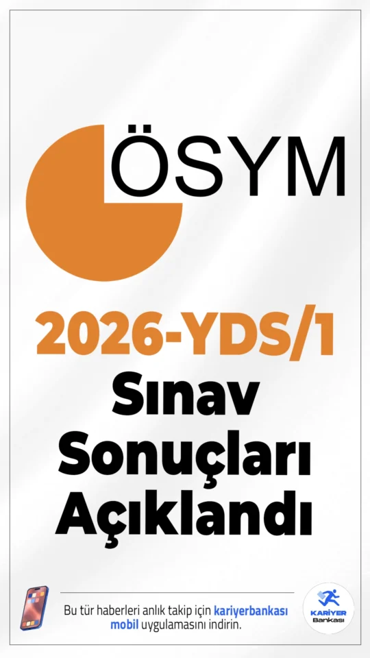 2026-YDS/1 Sınav Sonuçları Açıklandı.ÖSYM, 5 Nisan’da yapılan 2026-YDS/1 sınav sonuçlarını adayların erişimine açtı.