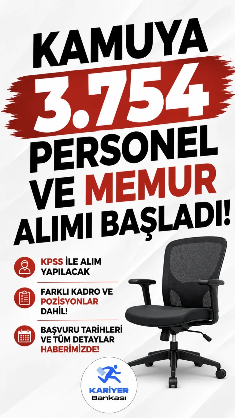 Kamuya 3.754 personel alımı! Diyanet, YÖK ve SGK düşük KPSS şartıyla memur alıyor. Başvurular e-Devlet'te devam ediyor.