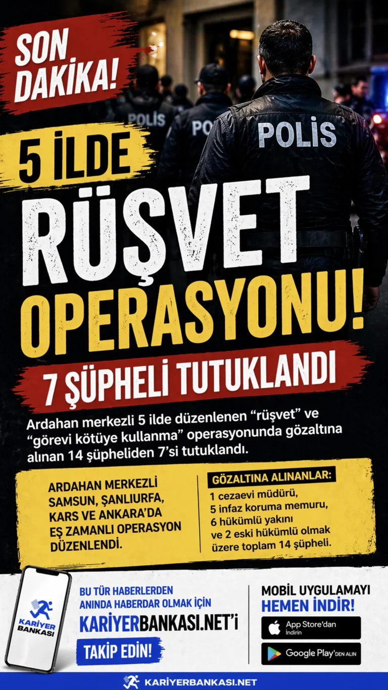 5 İlde Rüşvet Operasyonu: 7 Kişi Tutuklandı