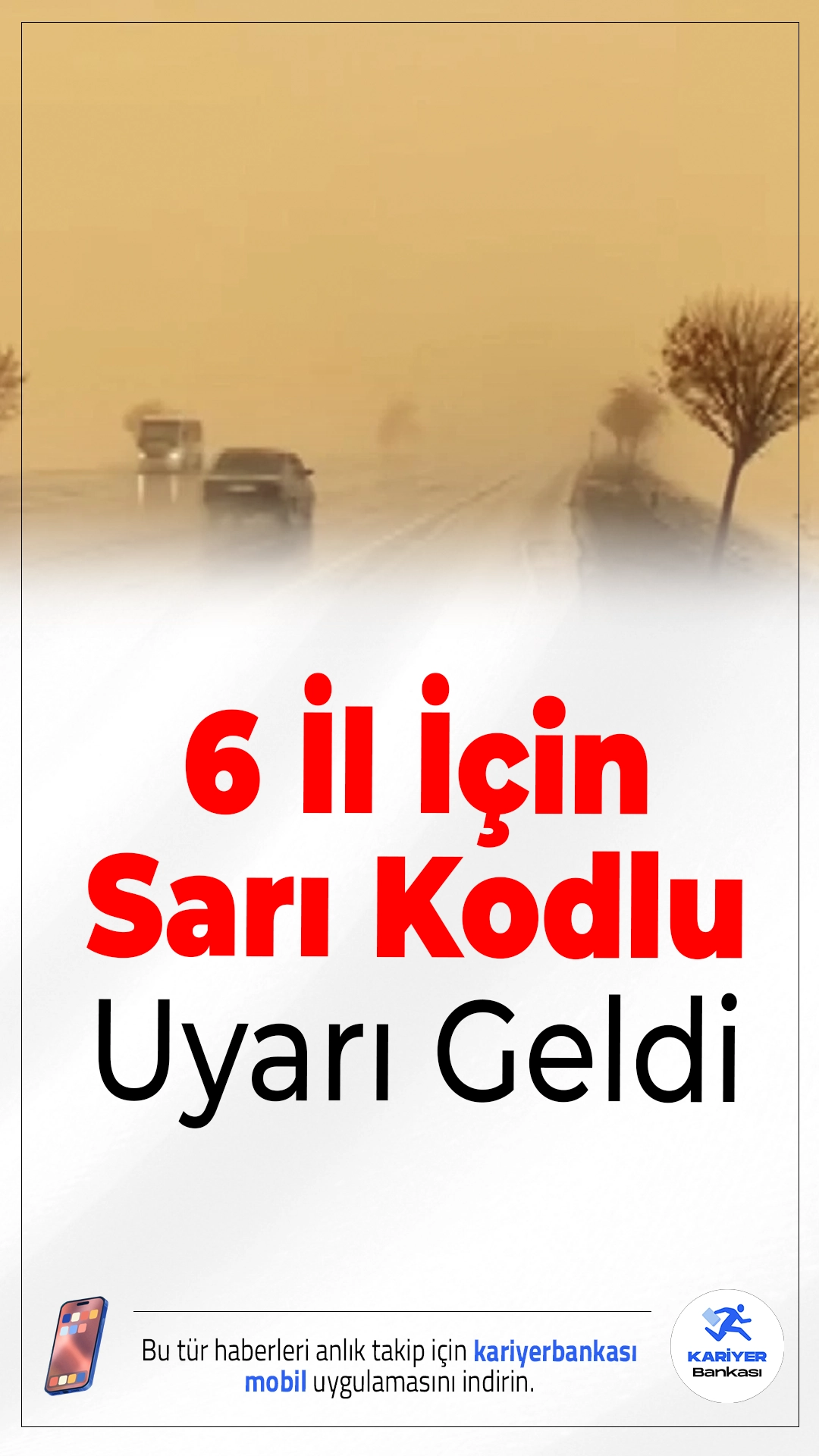 Meteoroloji’den 6 İl İçin Sarı Kodlu Toz Taşınımı Uyarısı.Meteoroloji, 16 Nisan’da özellikle güney bölgeler için toz taşınımı uyarısı yaparken, bazı bölgelerde sağanak ve çığ riski dikkat çekiyor.