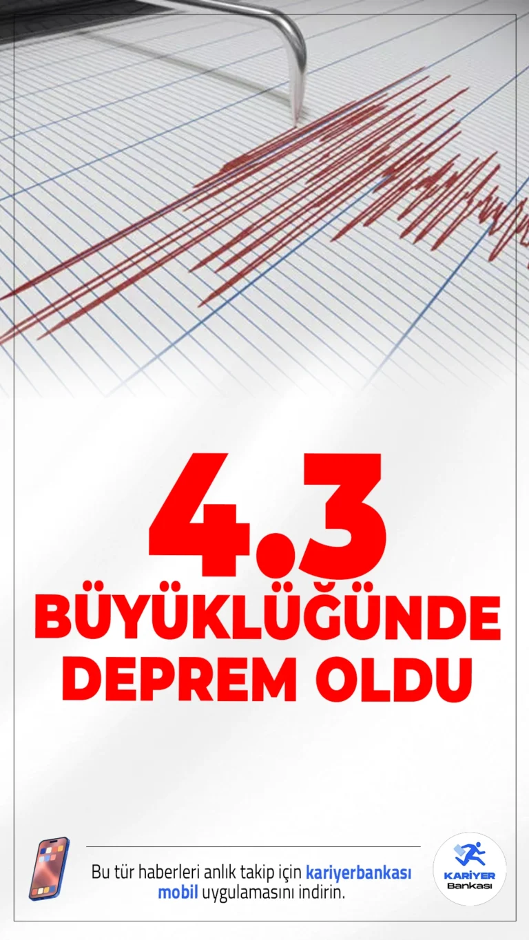 Ağrı'da 4.3 Büyüklüğünde Deprem Oldu.Ağrı’nın Patnos ilçesinde meydana gelen 4.3 büyüklüğündeki deprem, kısa süreli paniğe neden oldu.