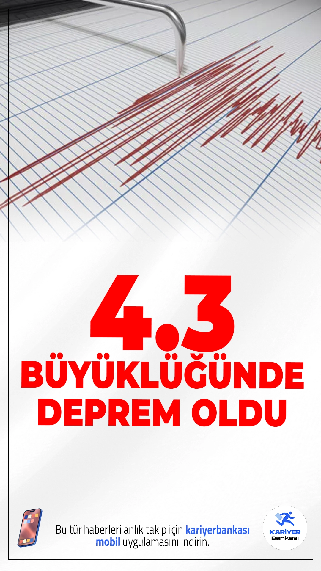 Ağrı'da 4.3 Büyüklüğünde Deprem Oldu.Ağrı’nın Patnos ilçesinde meydana gelen 4.3 büyüklüğündeki deprem, kısa süreli paniğe neden oldu.